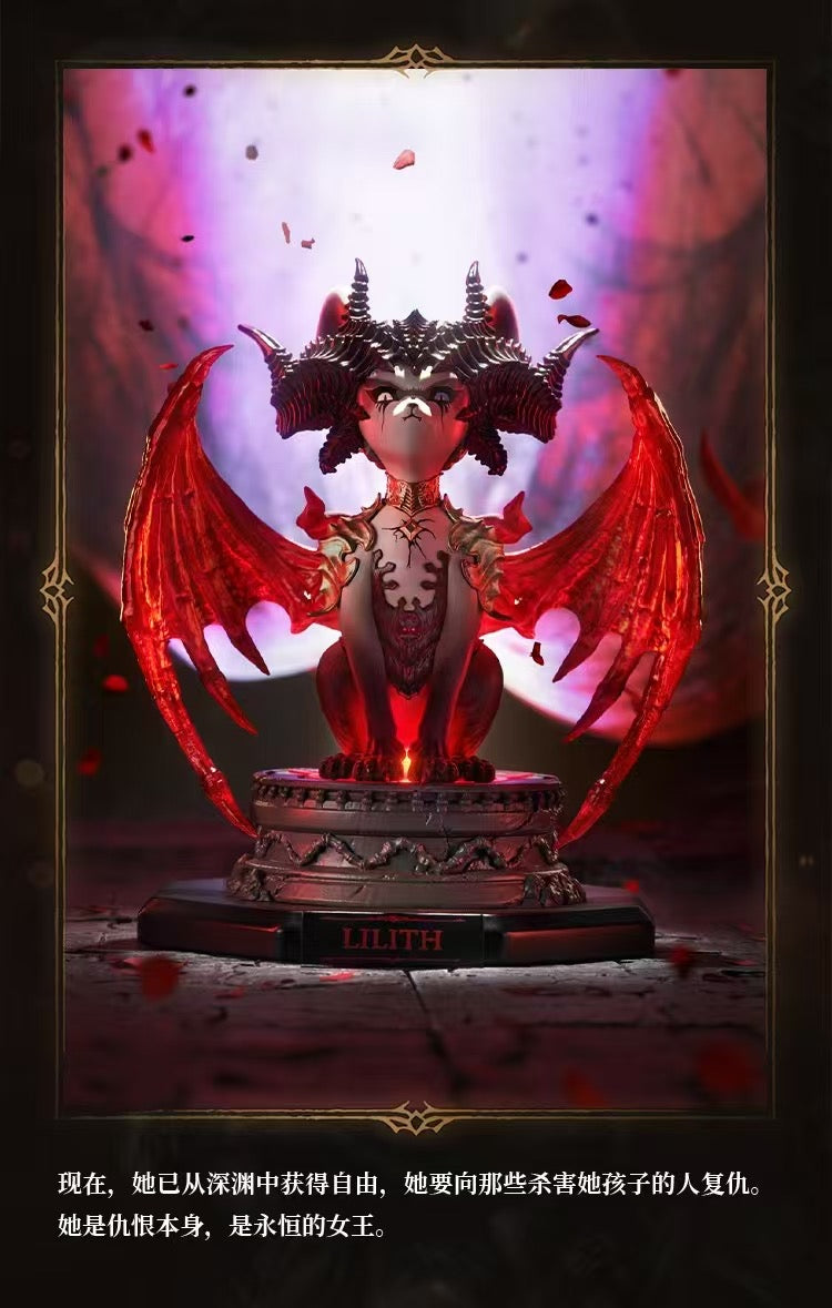 Diablo IV Blizzard Entertainment Diablo Lilith Meow Licensed Resin Statue