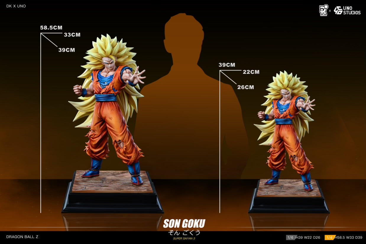 ピース DK x UNO-Studio 孫悟空 Dragon Ball DK x UNO Studio SSJ3 Goku Resin Statue