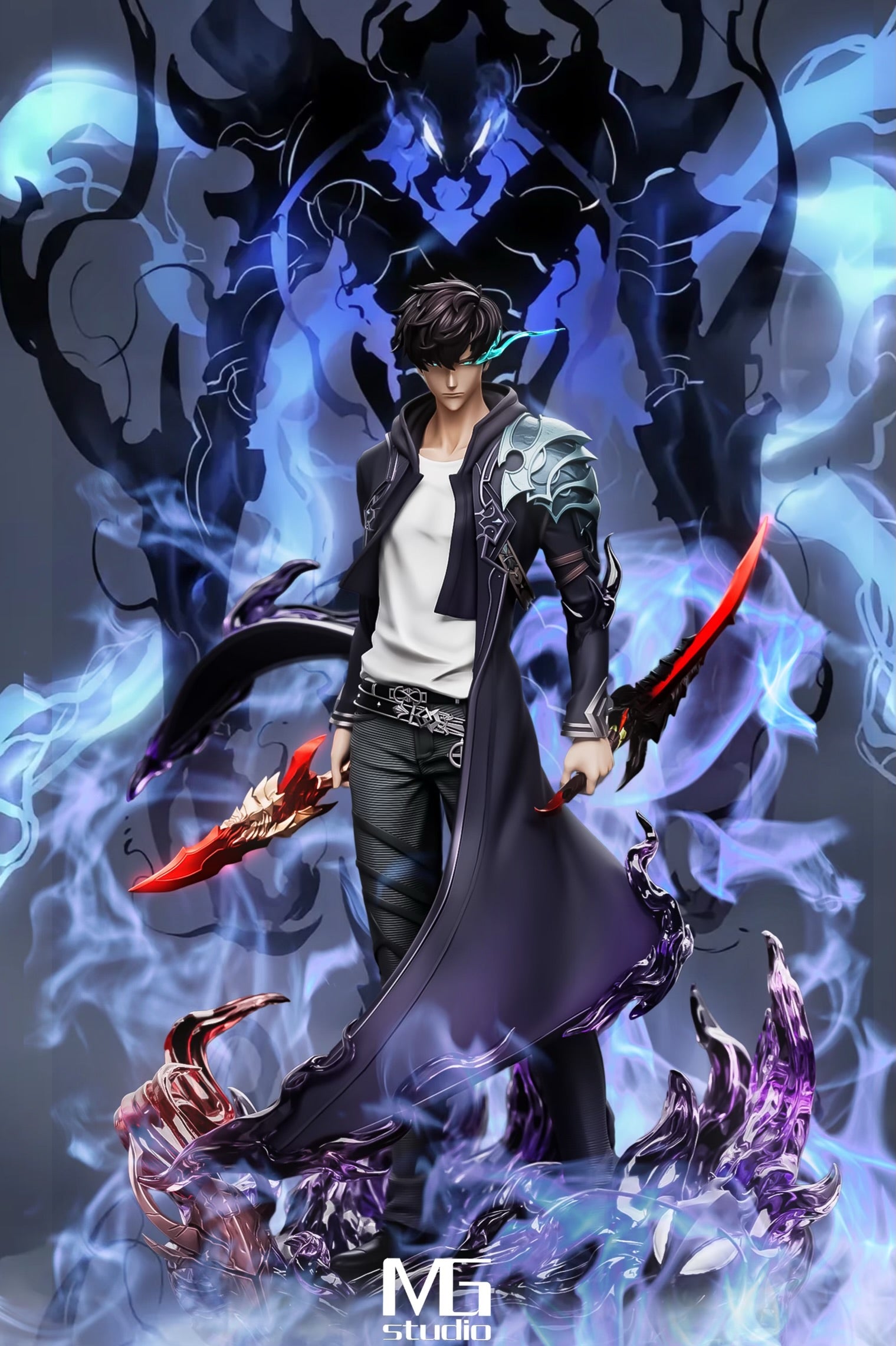Sung Jin-Wo フィギュア MG Studio Solo Leveling MG Studio Sung Jin Woo Resin Statue