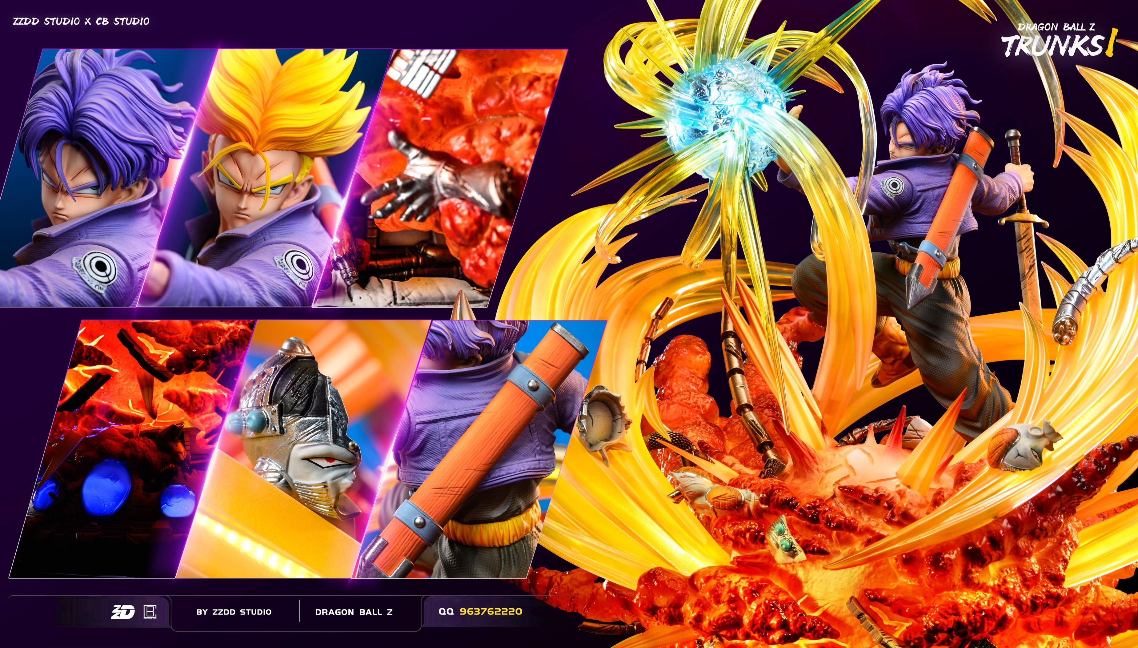 太郎 Dragon Ball ZZDD Studio Trunks VS Mecha Frieza Resin Statue