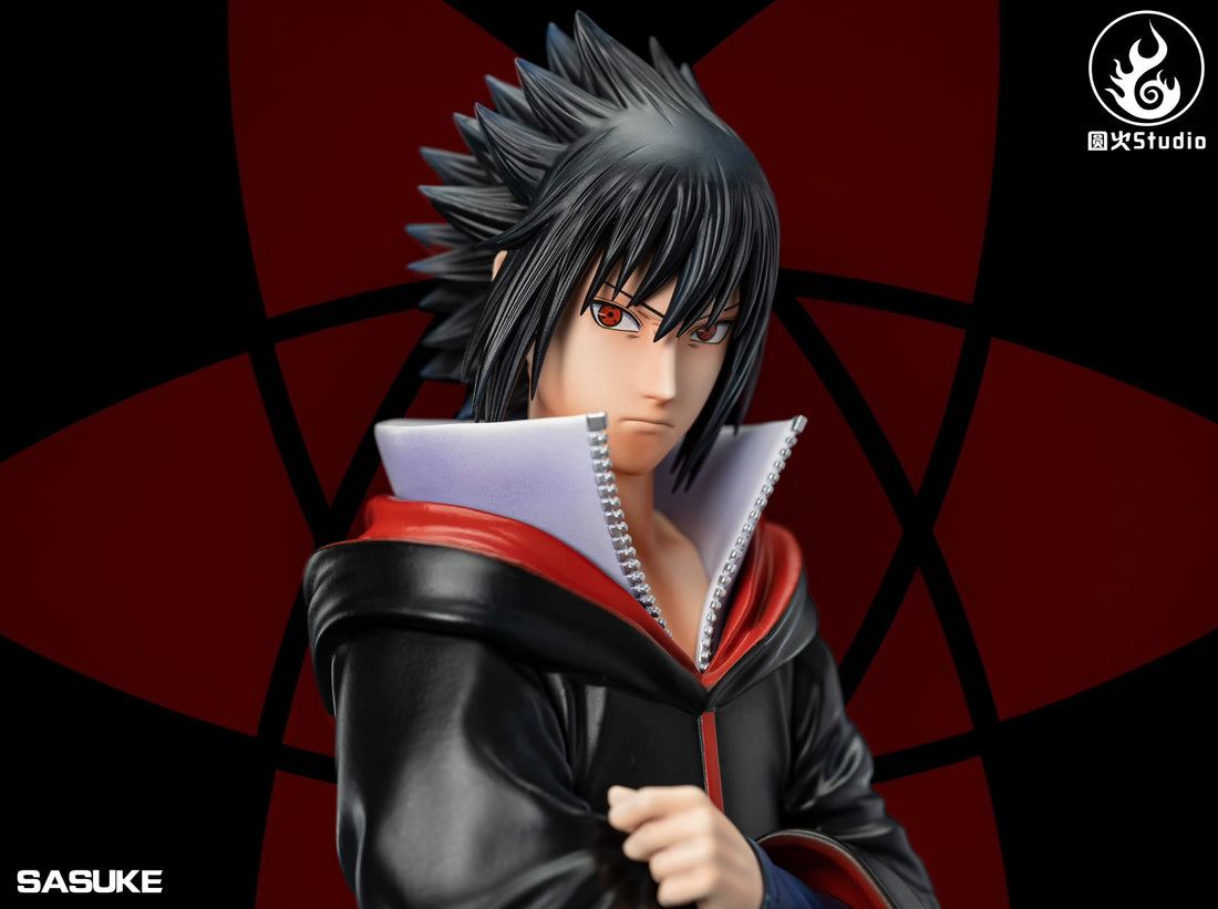 Naruto RoundFire Studio Uchiha Sasuke Akatsuki Resin Statue