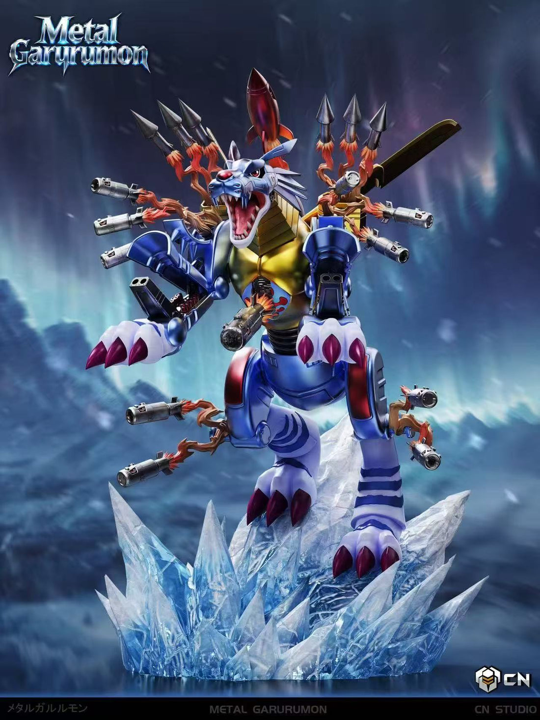 Digimon CN Studio Metalgarurumon Resin Statue