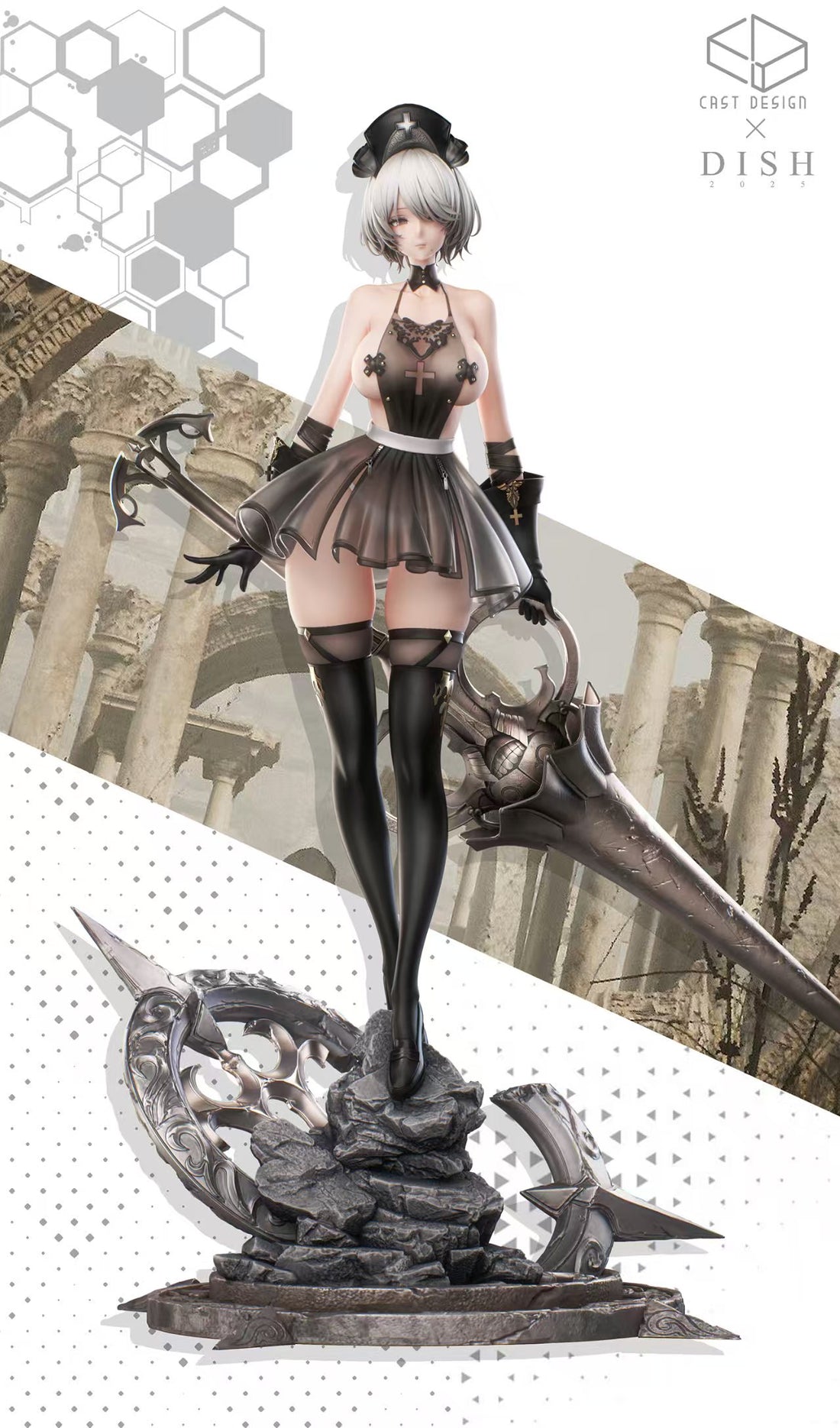 Nier Automata Cast Design x Dish NieR 2B YoRHa NO 2 Instructor Codename A Resin Statue
