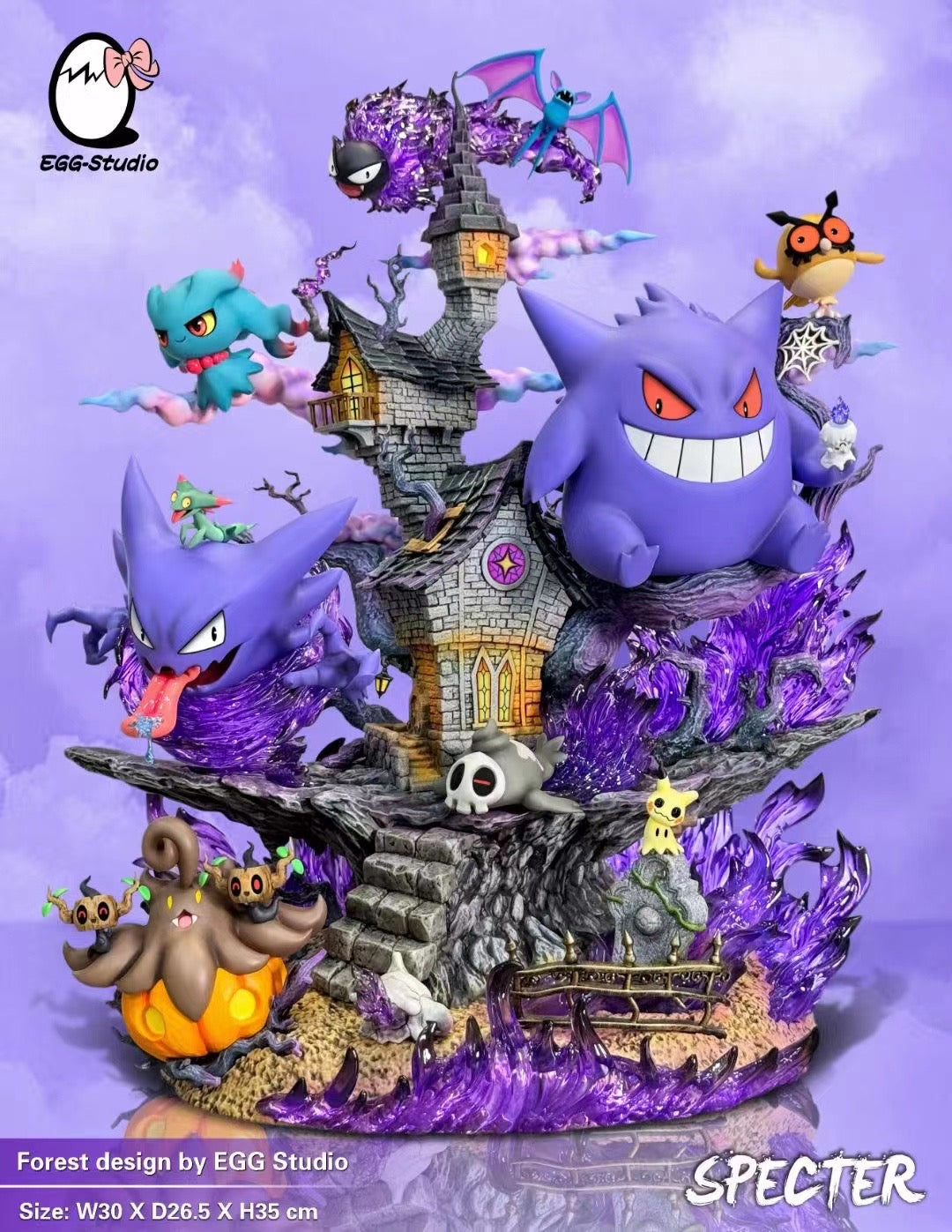 Pokemon EGG Studio Gengar Specter Type Resin Statue
