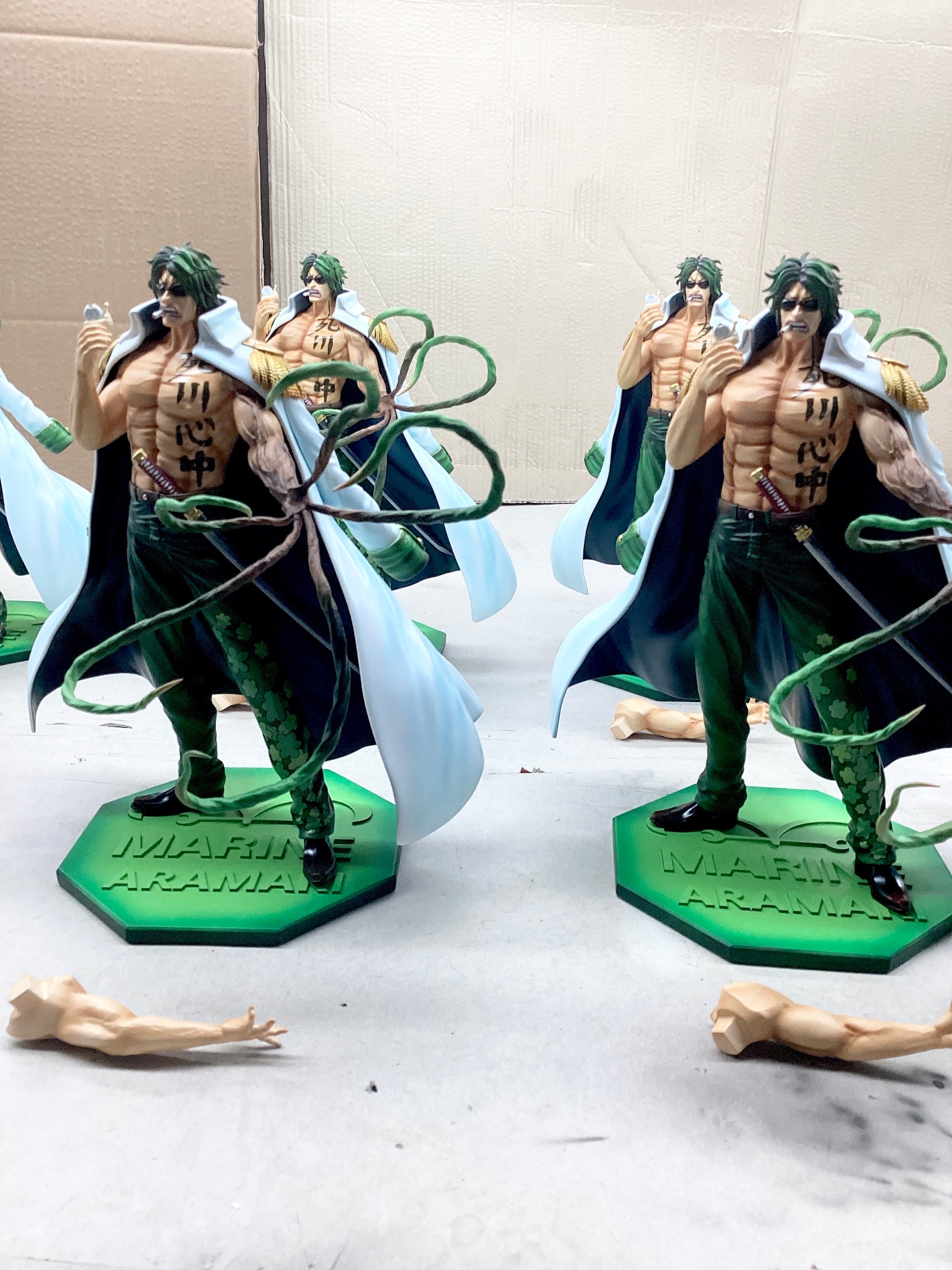 One Piece Black Studio Navy Admiral Green Bull Arachimaki Resin