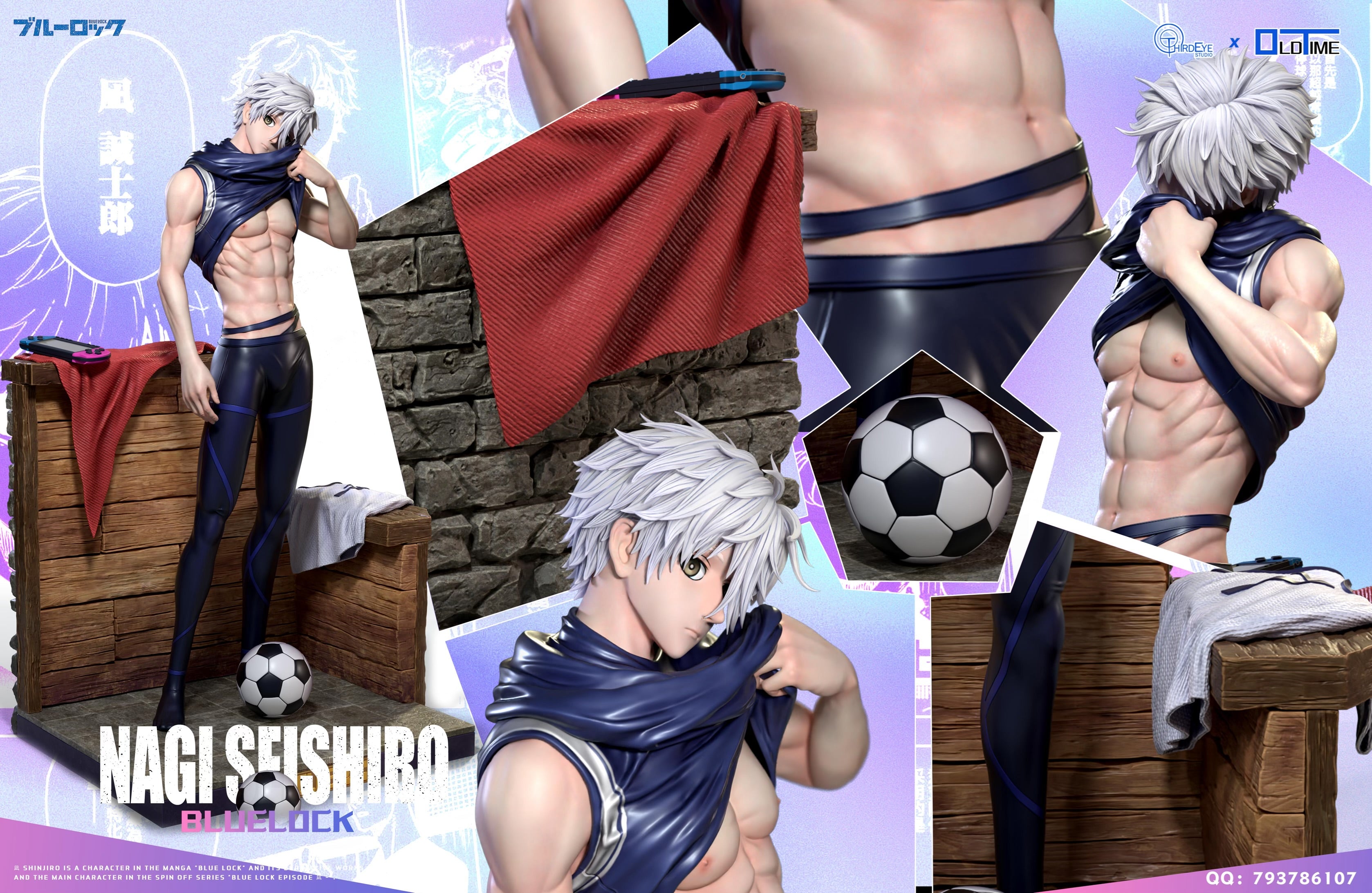 Blue Lock Old Time x Third Eye Studio Nagi Seishiro Resin Statue