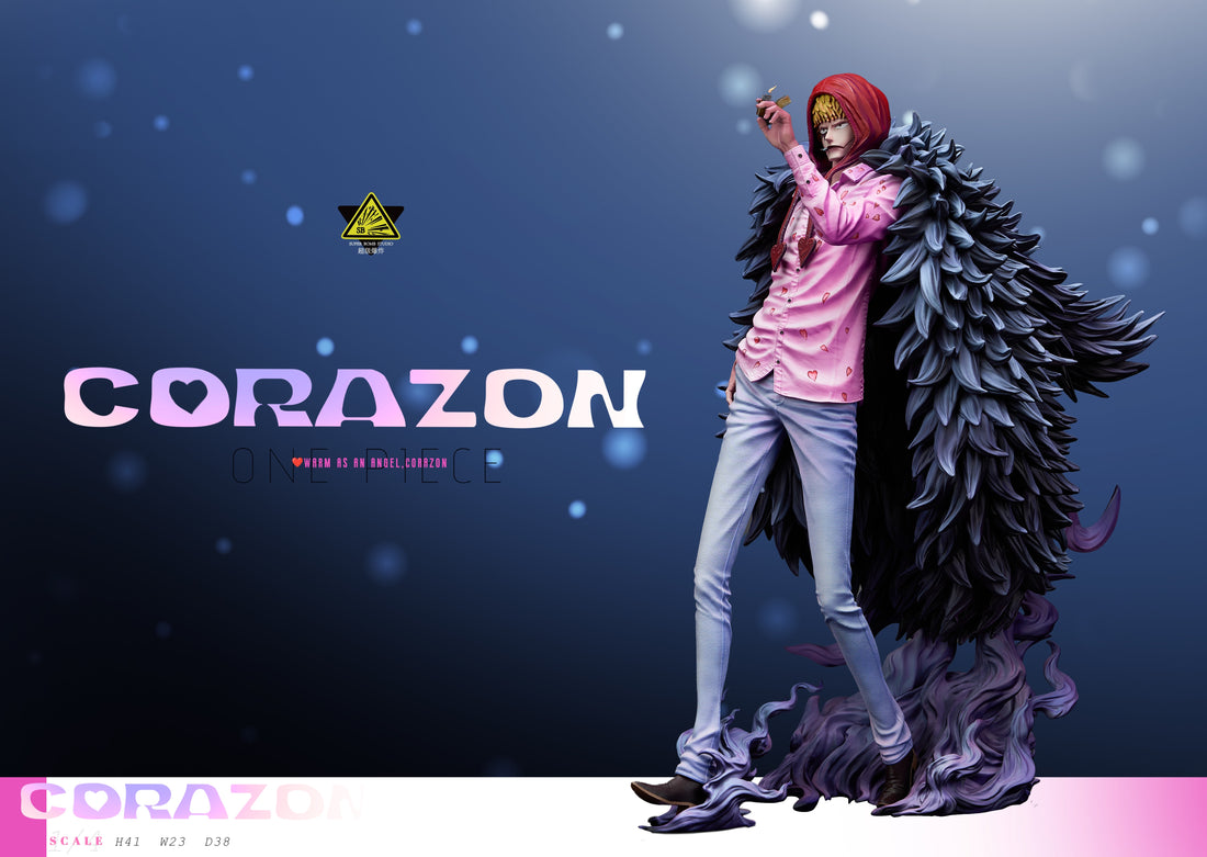 One Piece Super Bomb Studio Corazon x Doflamingo x Child Trafalgar D Water Law Resin Statue