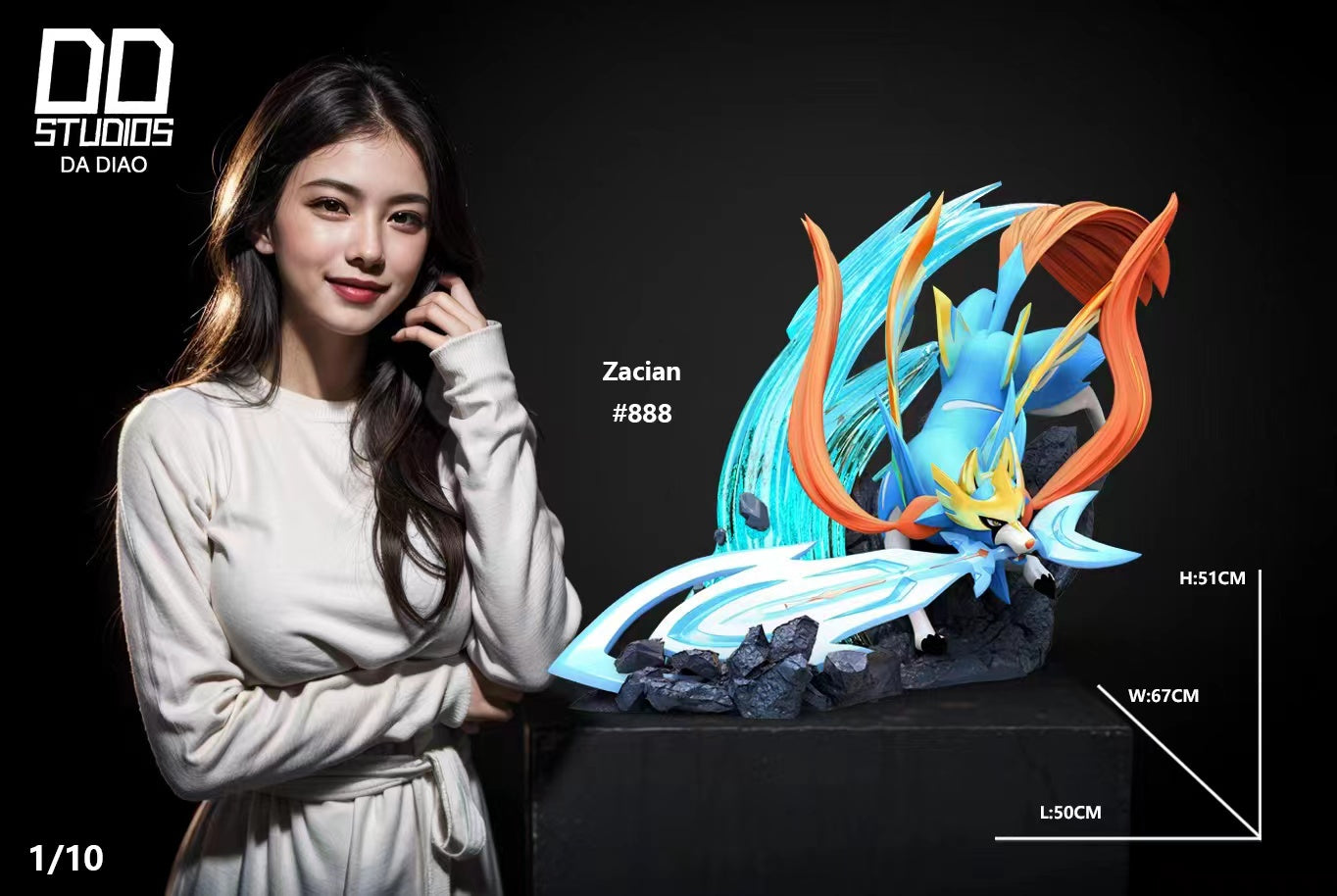 Pokémon DD Studio Zacian x Zamazenta Resin Statue – ClubHouse Statues