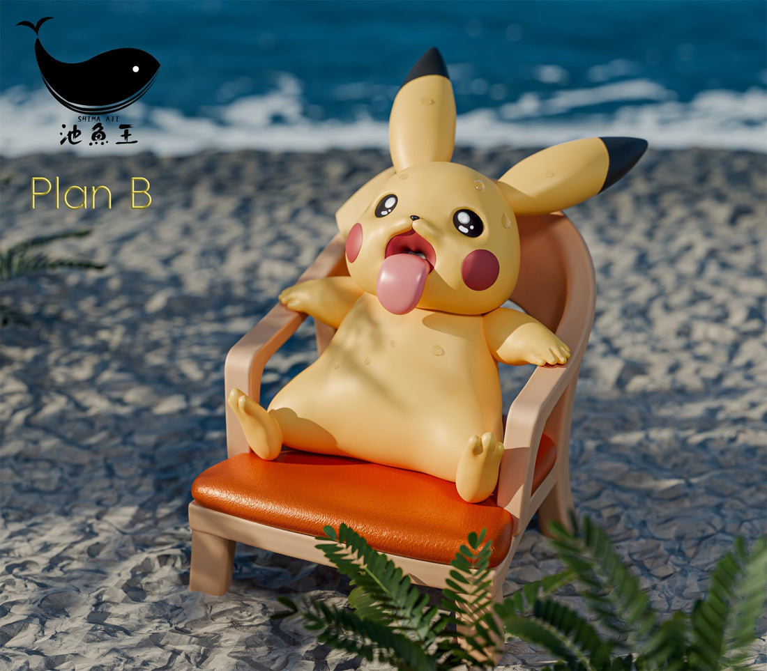 Pokemon Shima Aji Studio Summer Pikachu Resin Statue
