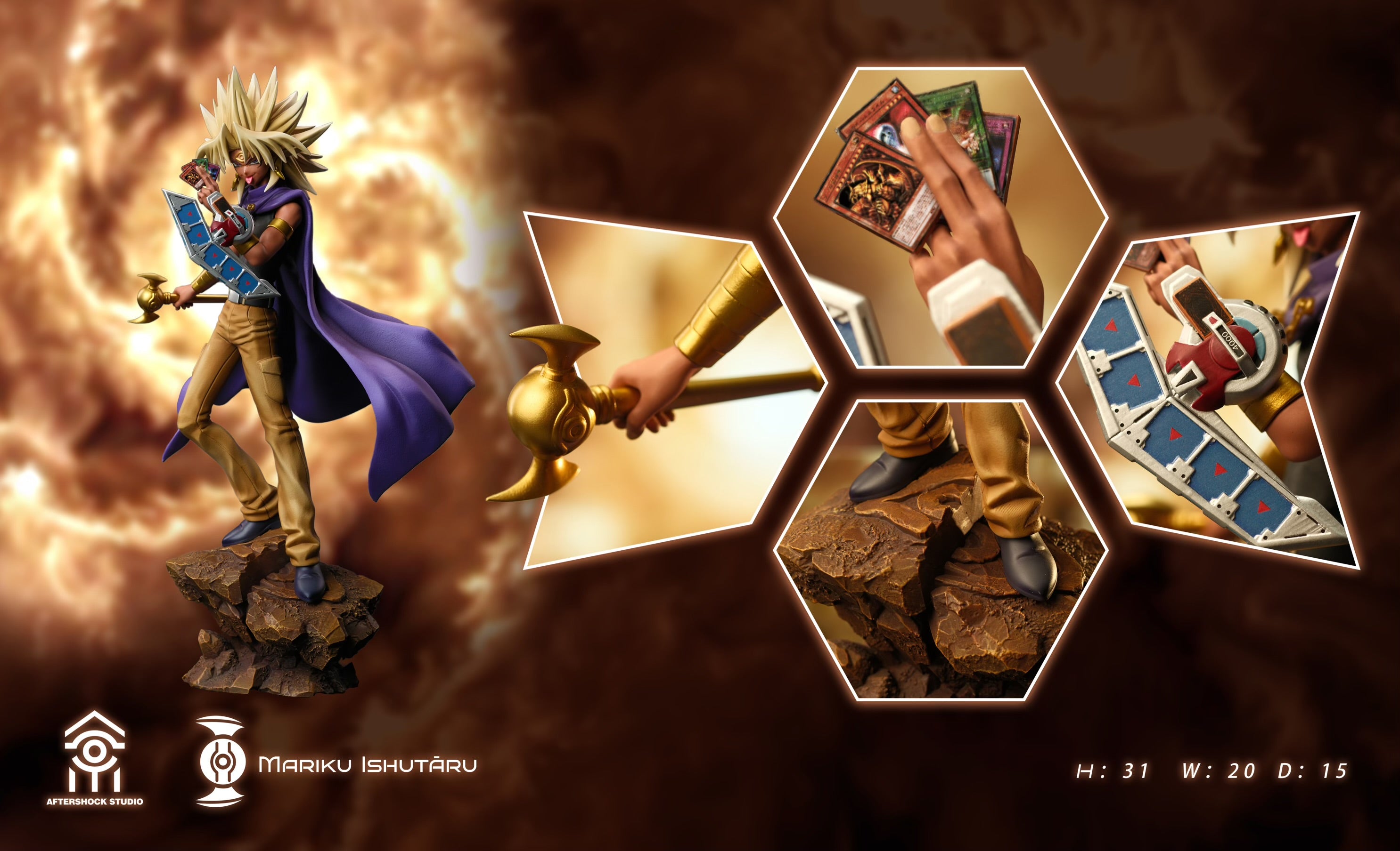 Yu Gi Oh Aftershock Studio The Winged Dragon of Ra x Marik Ishtar