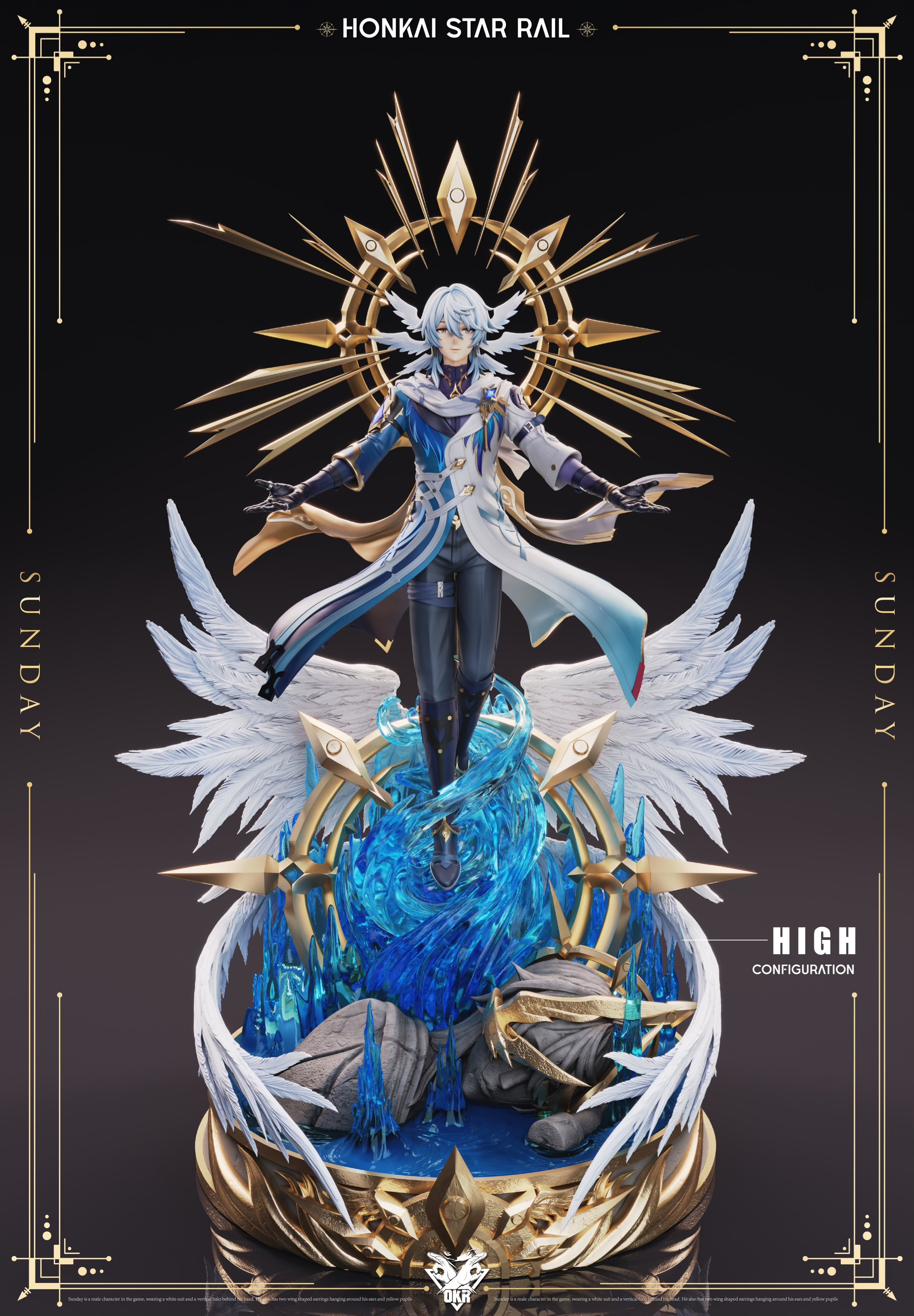 Sunday In Game Model Honkai Star Rail OKR Studio Sunday Resin Statue – ClubHouse Statues
