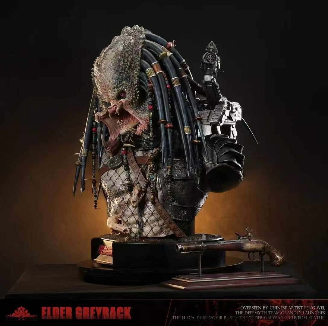 SF・ファンタジー・ホラー Predator 2 Elder Mini Bust Predator 2 DEEPMYTH Studio Elder Greyback Bust – ClubHouse Statues