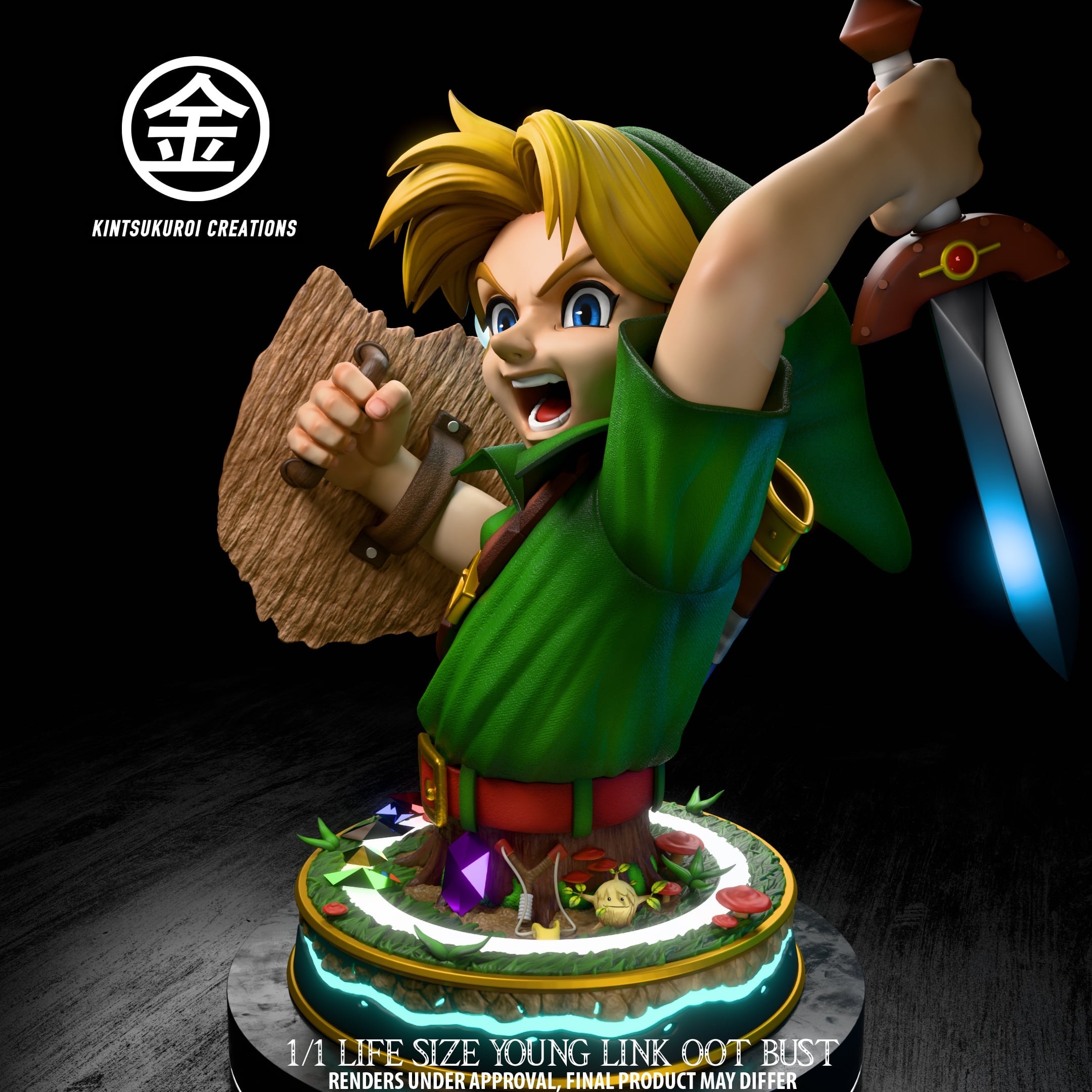 Legend of Zelda Kintsukuroi Creations Young Link Lifesize Bust ...