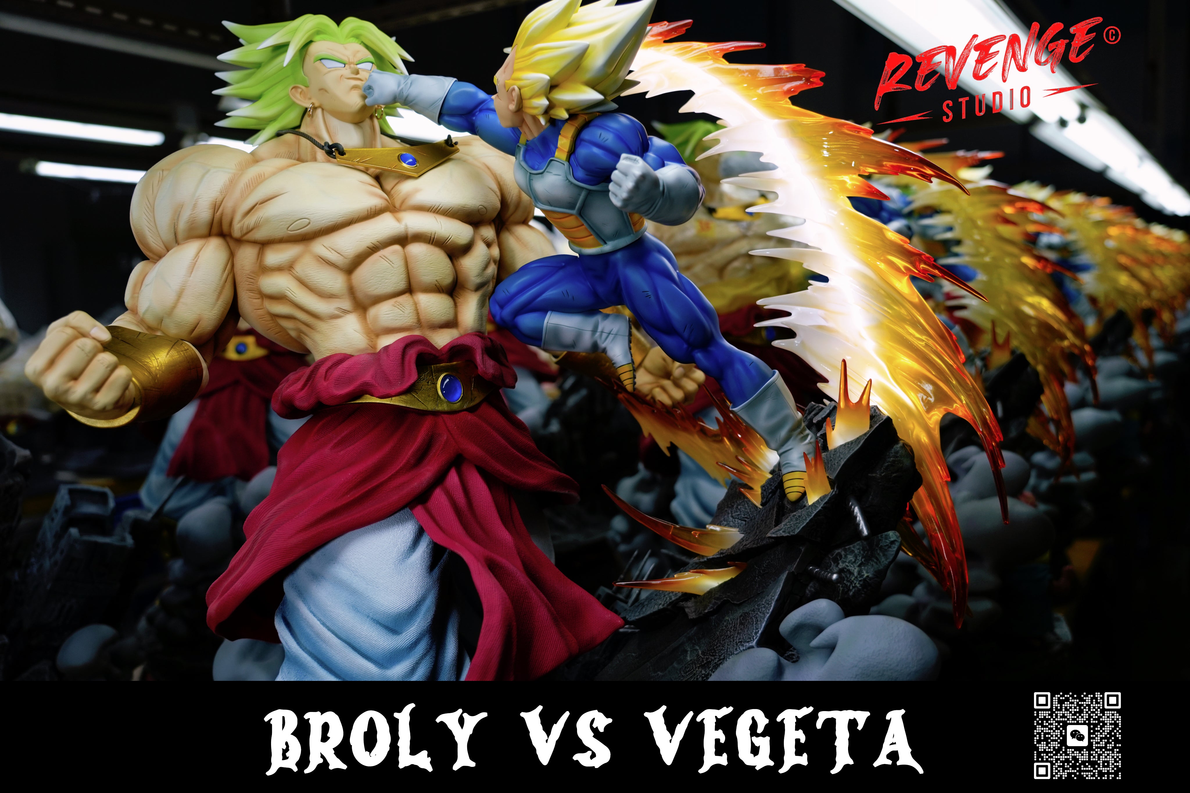 Dragon Ball Revenge Studio Broly VS Vegeta Resin Statue