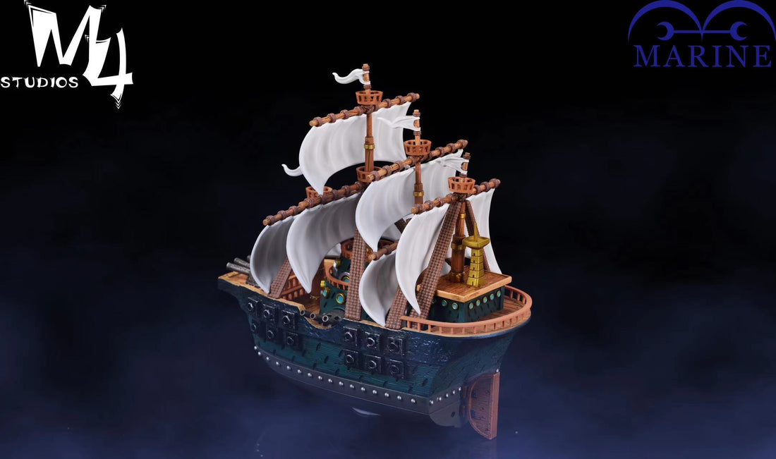 One Piece M4 Studio Marine Warship Resin Statue