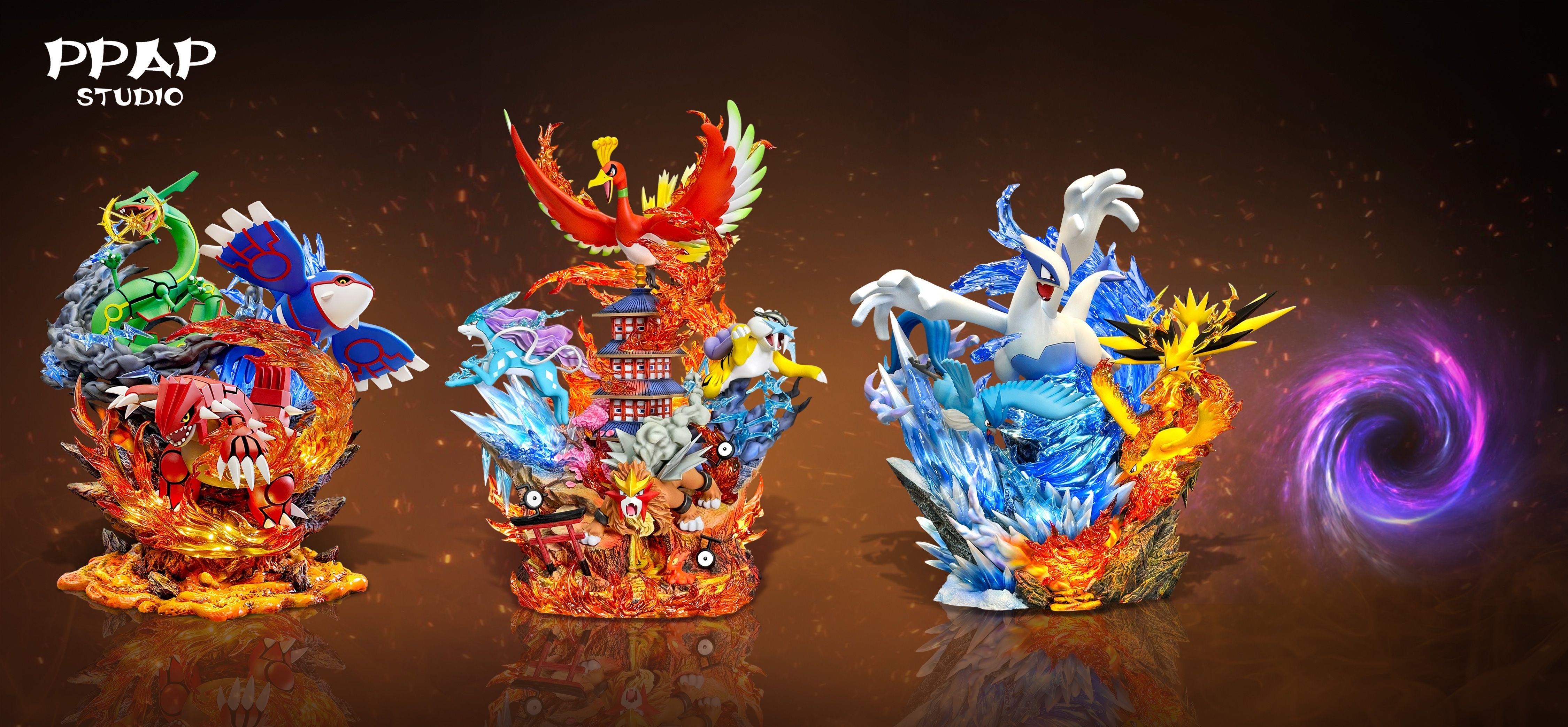 Pokemon PPAP Studio Ho oH x Three Sacred Resin Statue – ClubHouse