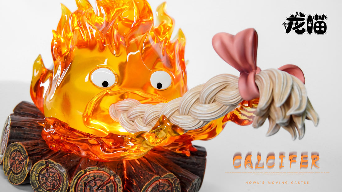 Howl's Moving Castle Long Miao Studio Calcifer Eating Hair Resin Statue