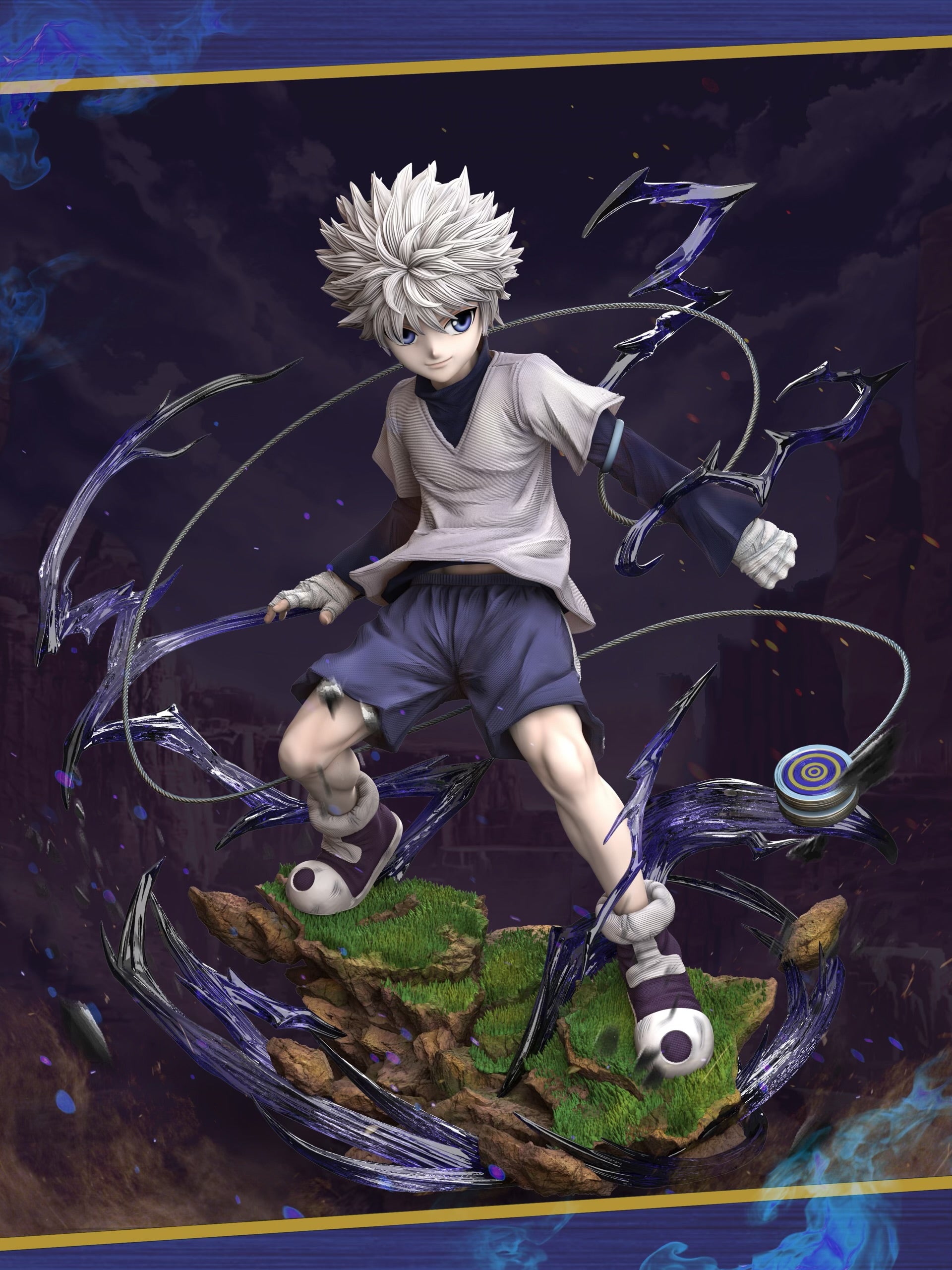 Hunter X Hunter Hunter Fan Studio Killua Zoldyck Yoyo Attack Resin