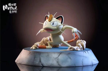 Pokemon Marvel Life Studio Meowth Cat Claw Resin Statue [PRE-ORDER]