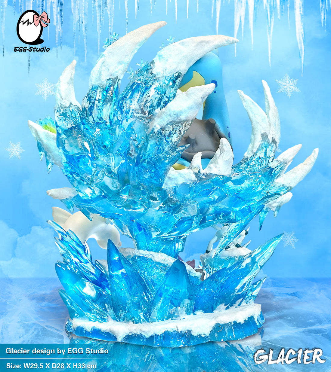Pokemon EGG Studio Glacier Lapras Resin Statue