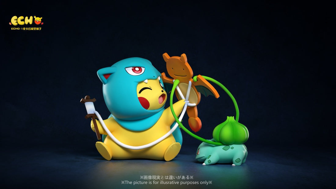 Pokemon ECHO Studio Pikachu Cosplay Kanto Starters