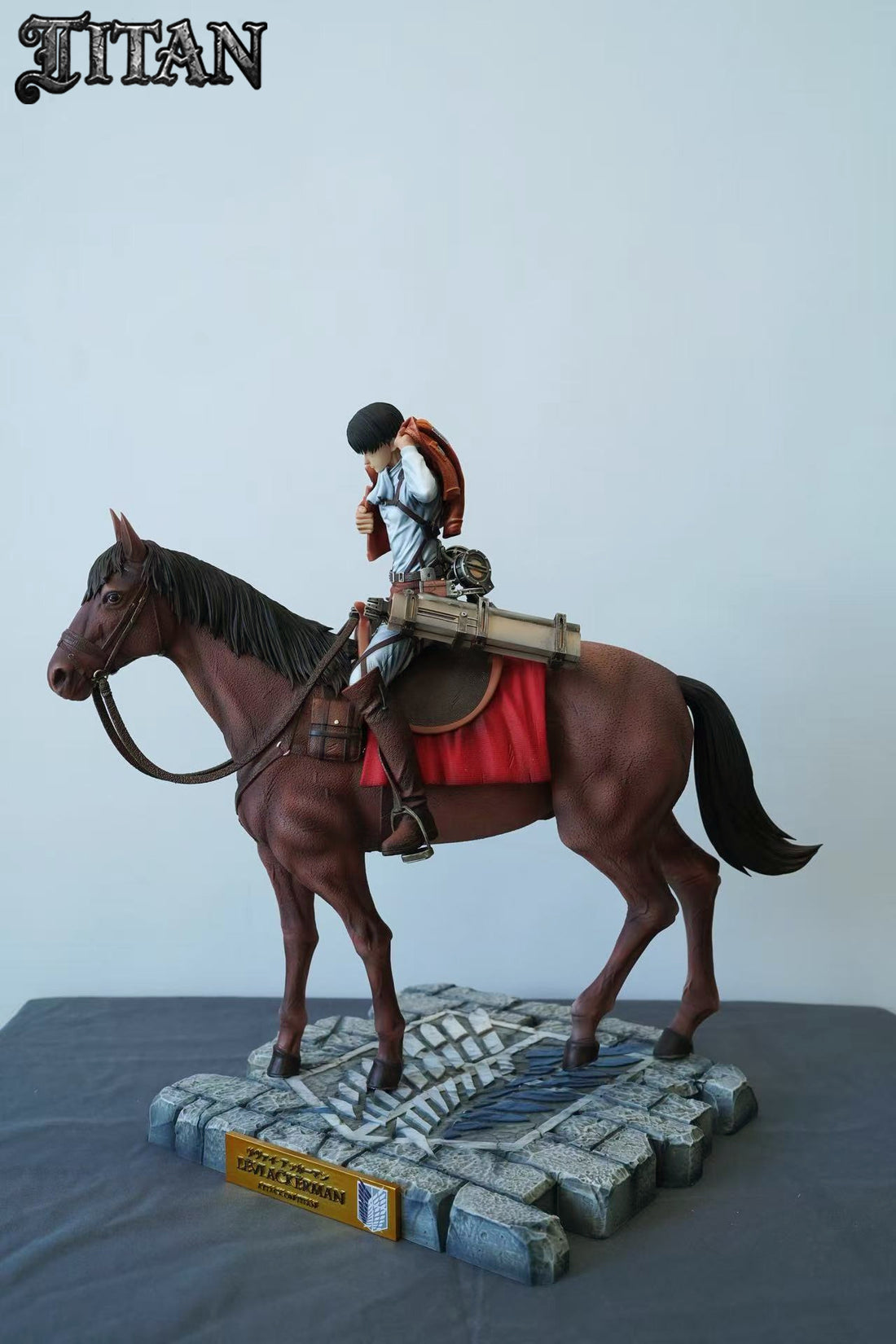 Attack on Titan TITAN Studio Levi Ackerman on Horse Resin Statue
