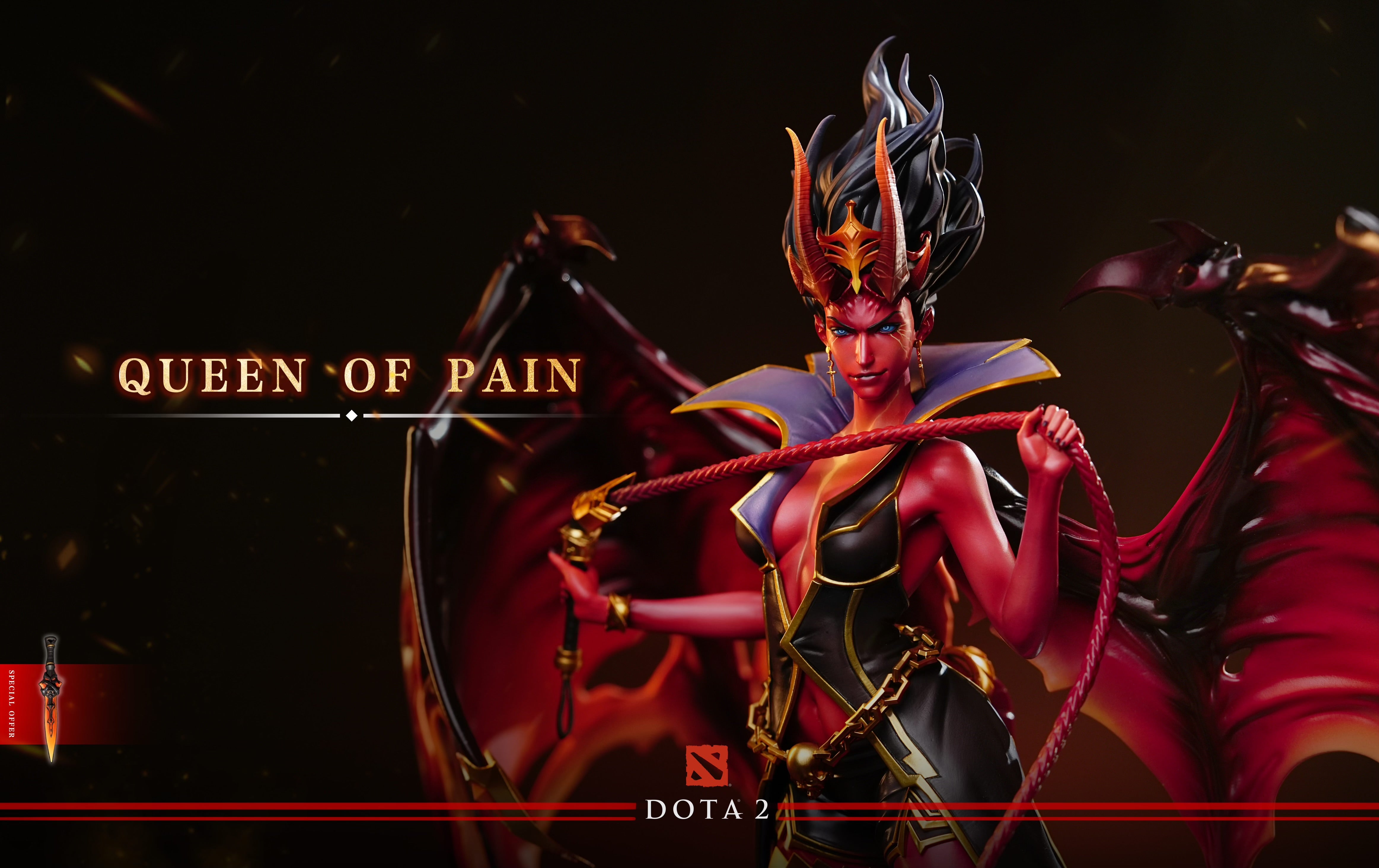 Dota 2 Perfect World Studio The Queen of Pain Licensed PVC Statue