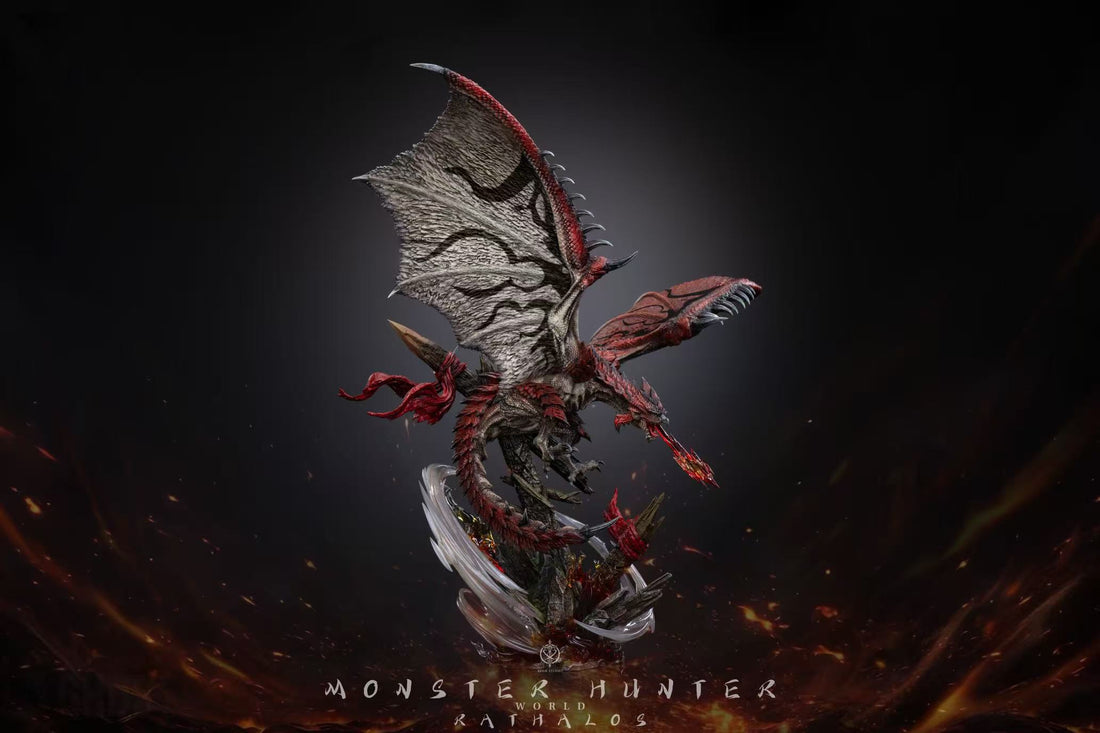 Monster Hunter Edge Studio Rathalos x Azure Rathalos x Silver Rathalos Resin Statue