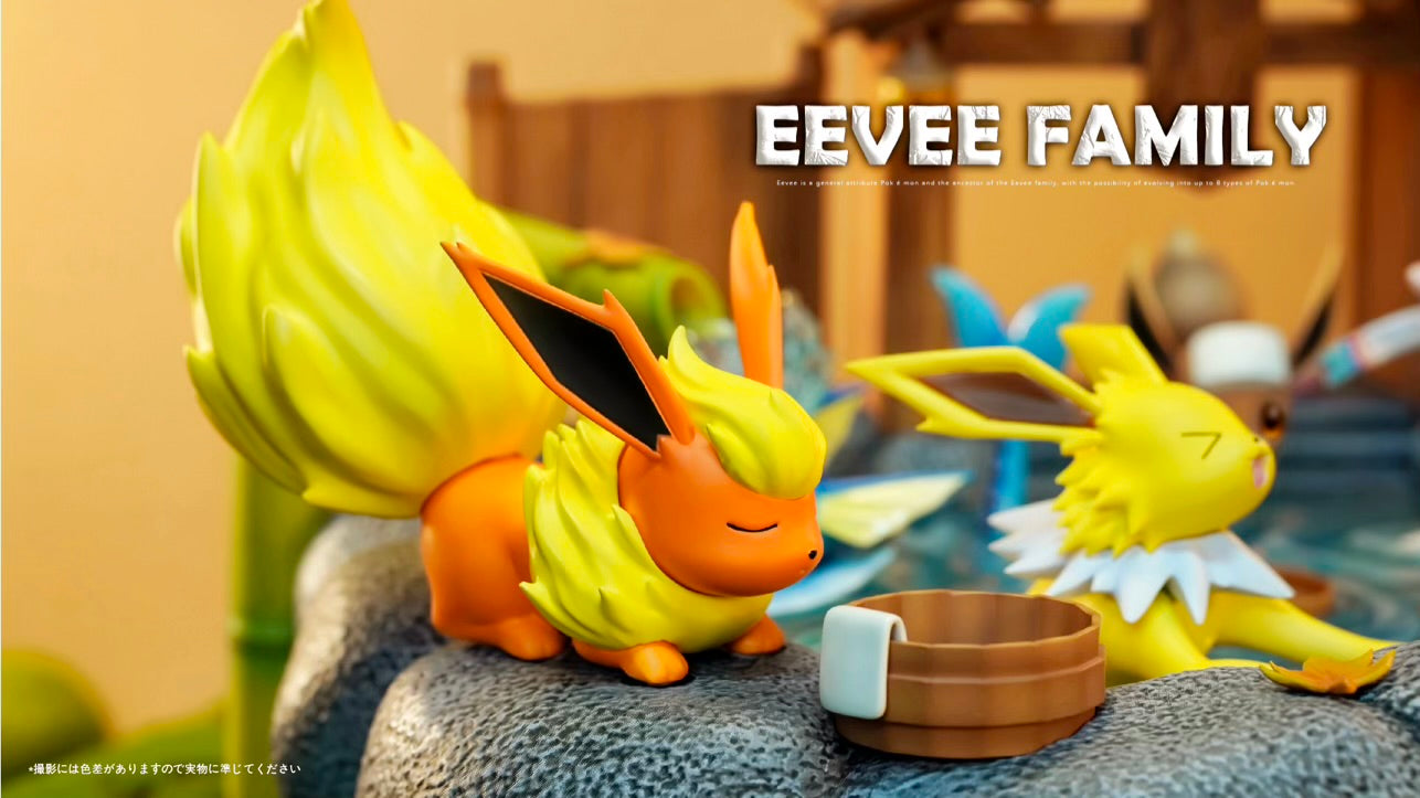 Pokemon Tiaotiao Hall Studio x CM Studio Eevee Family Onsen Resin