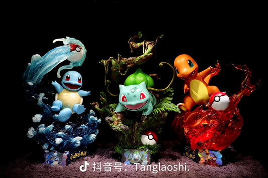Pokemon Unique Art Studio First Partner Charmander x Squirtle x Bulbasaur Kanto Starter Licensed Resin Statue - China Stock