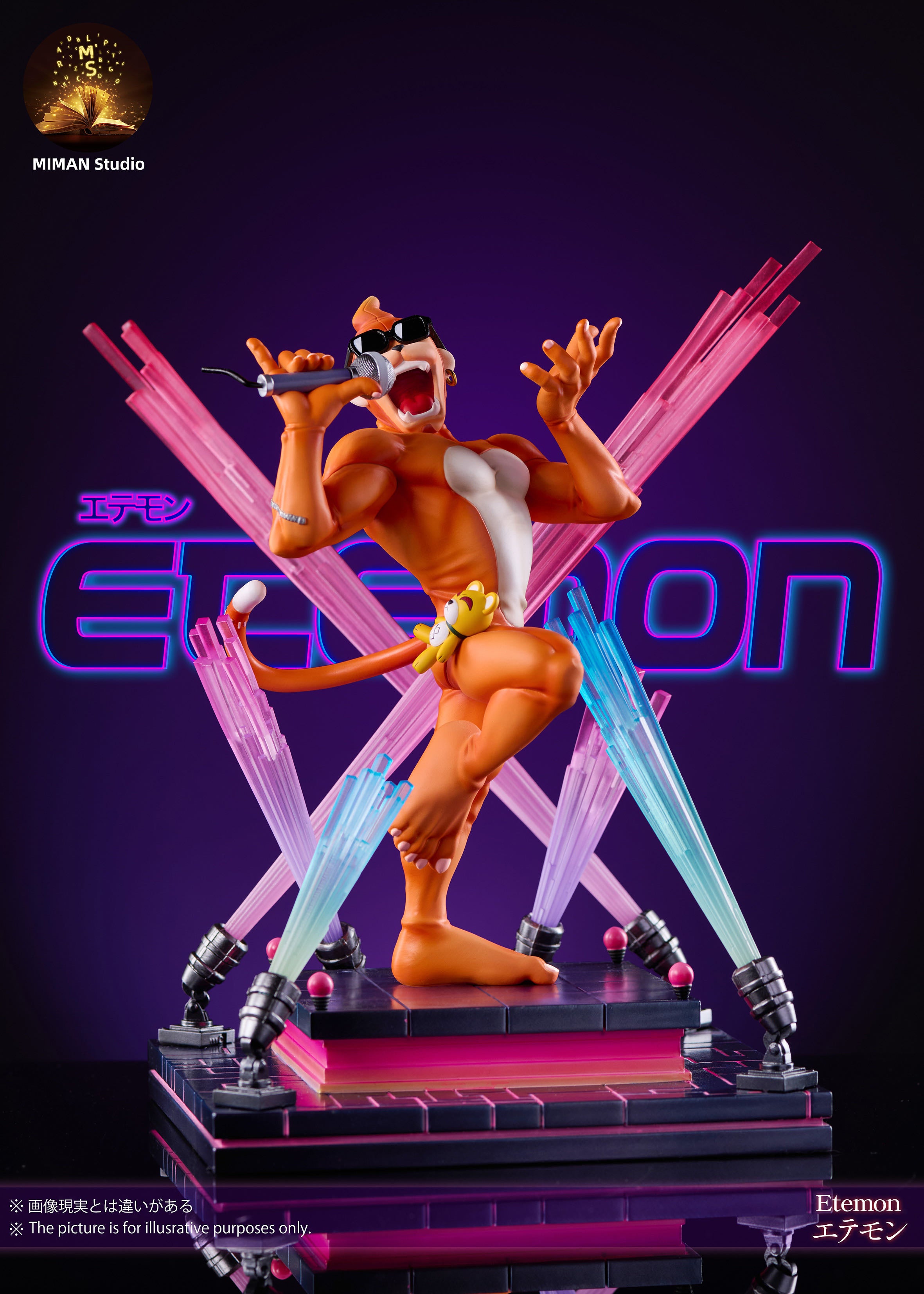 Digimon MIMAN Studio Etemon Micro Scene Series Resin Statue