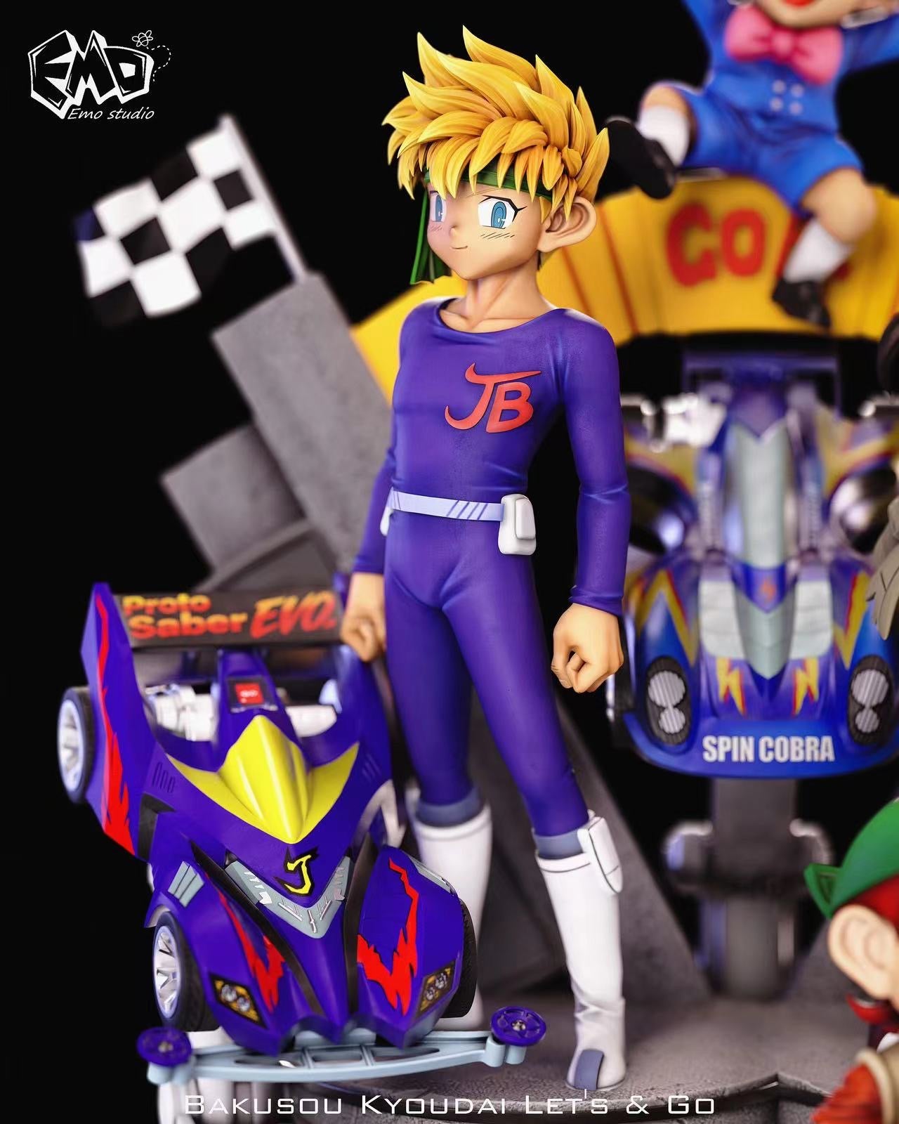 Tomy Bakusou Kyodai Lets Go グランプリセット Anime Bakusou Kyoudai Let's & Go Seiba Retsu/Go Seiba PVC Figure