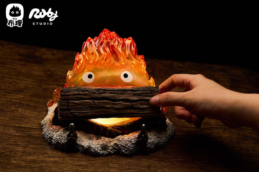 Howls Moving Castle Ruby Studio x Buri Studio Calcifer Night Light Resin Statue
