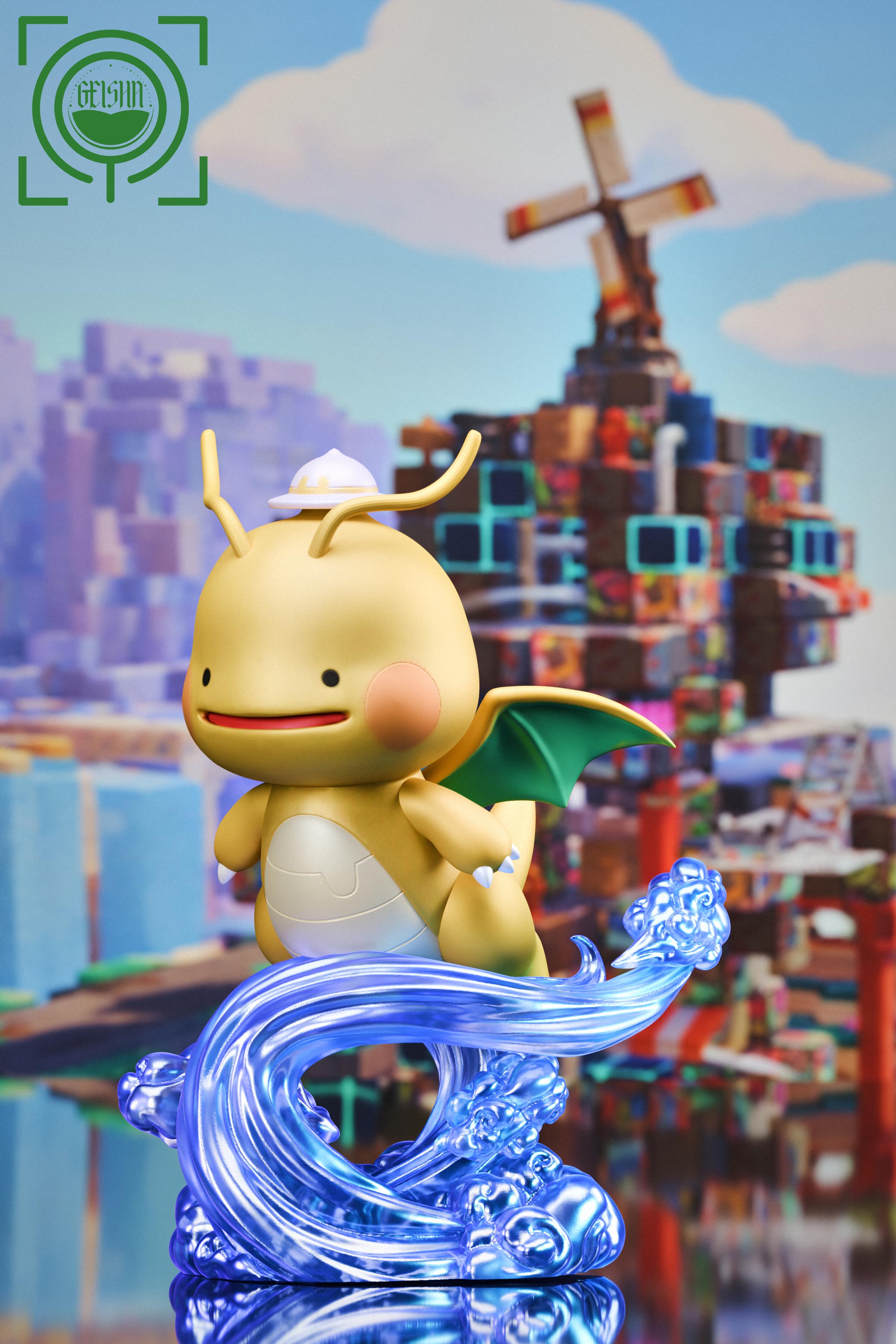 Pokemon GEISHA Studio Pokopia Ditto Dragonite Form – ClubHouse Statues