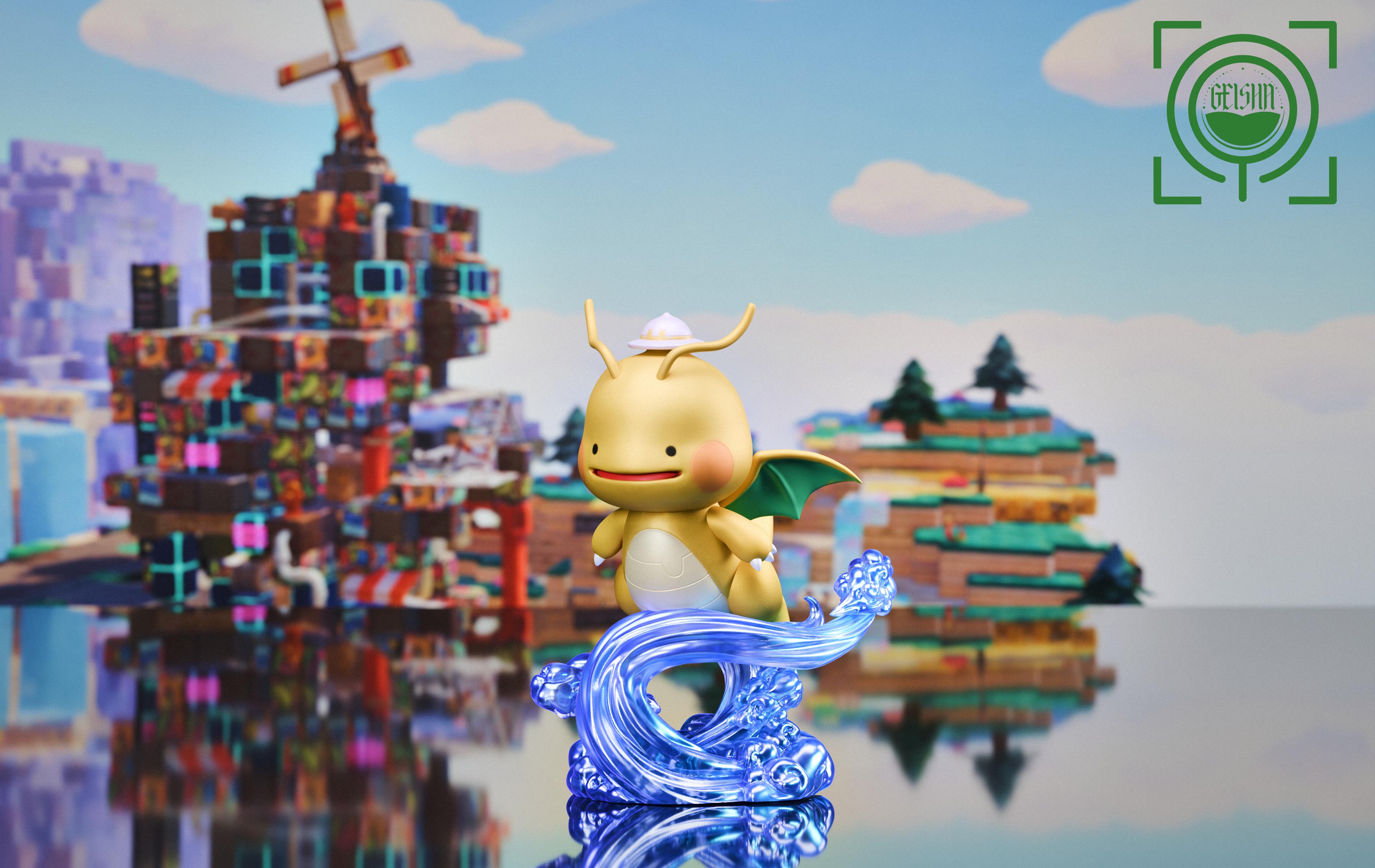 Pokemon GEISHA Studio Pokopia Ditto Dragonite Form – ClubHouse Statues