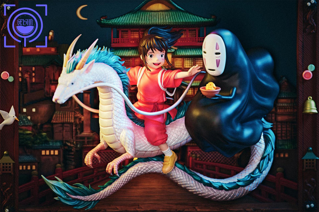 Spirited Away Geisha Studio Chihiro Ogino x Haku x Kaonashi