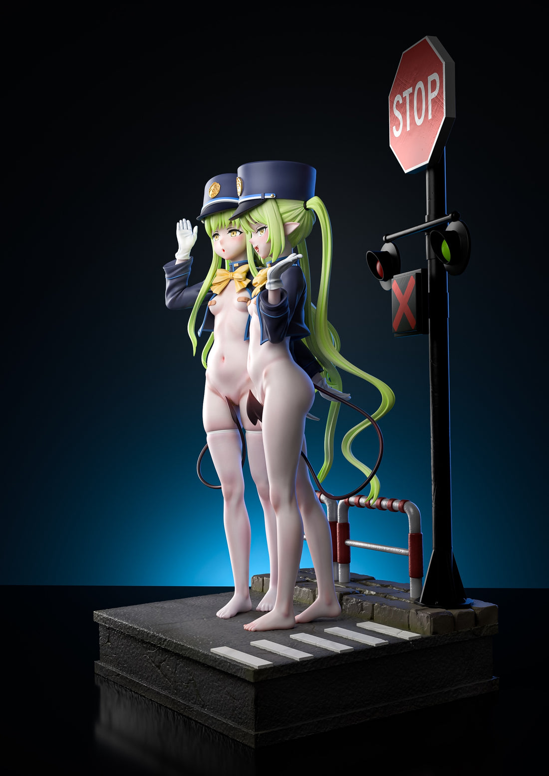 Blue Archive Genius Bee Studio Highlander Railroad Academy Tachibana Hikari X Tachibana Nozomi Resin Statue