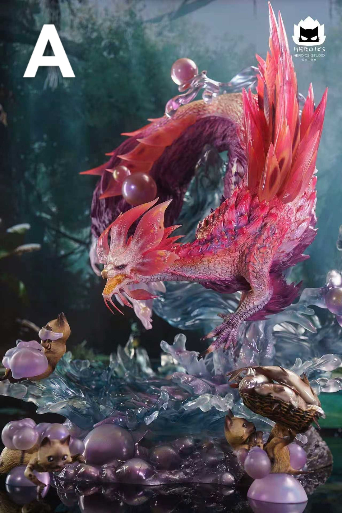 Monster Hunter Heroics Studio Mizutsune Resin Statue