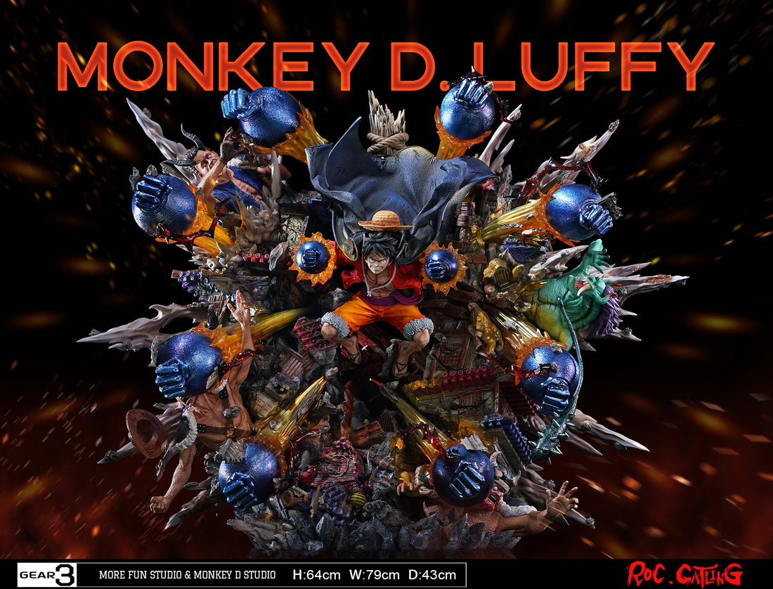 One Piece More Fun Studio × Monkey D Studio Luffy Gear 3 Resin Statue