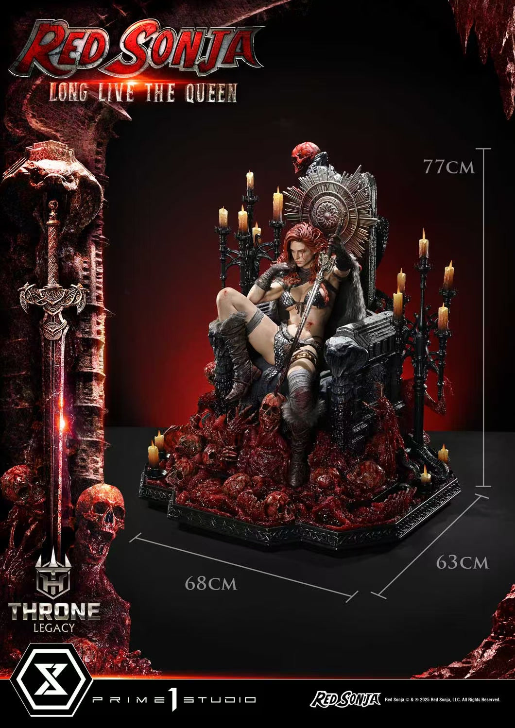 Marvel Prime 1 Studio Throne Legacy Red Sonja Long Live the Queen