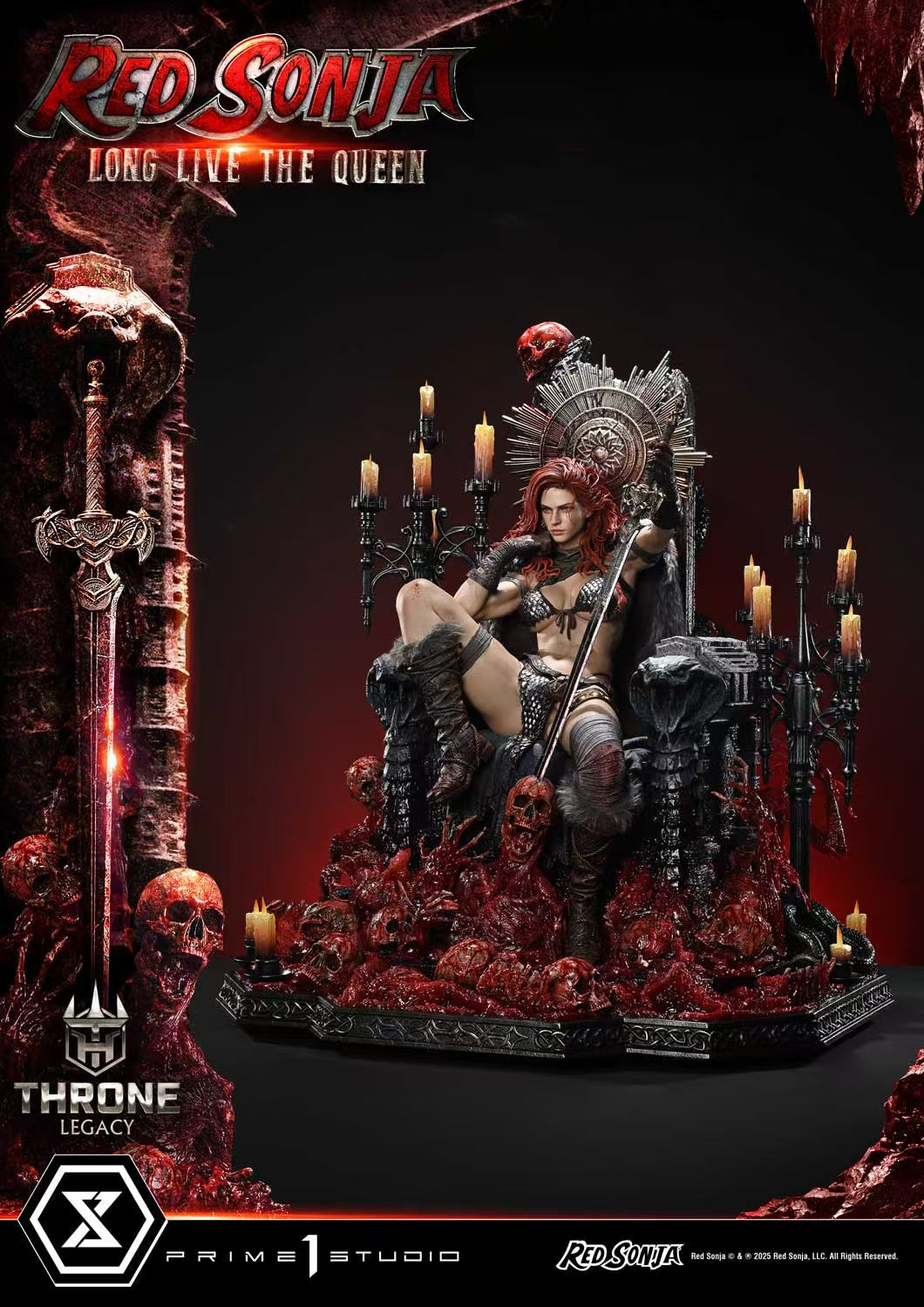 Marvel Prime 1 Studio Throne Legacy Red Sonja Long Live the Queen