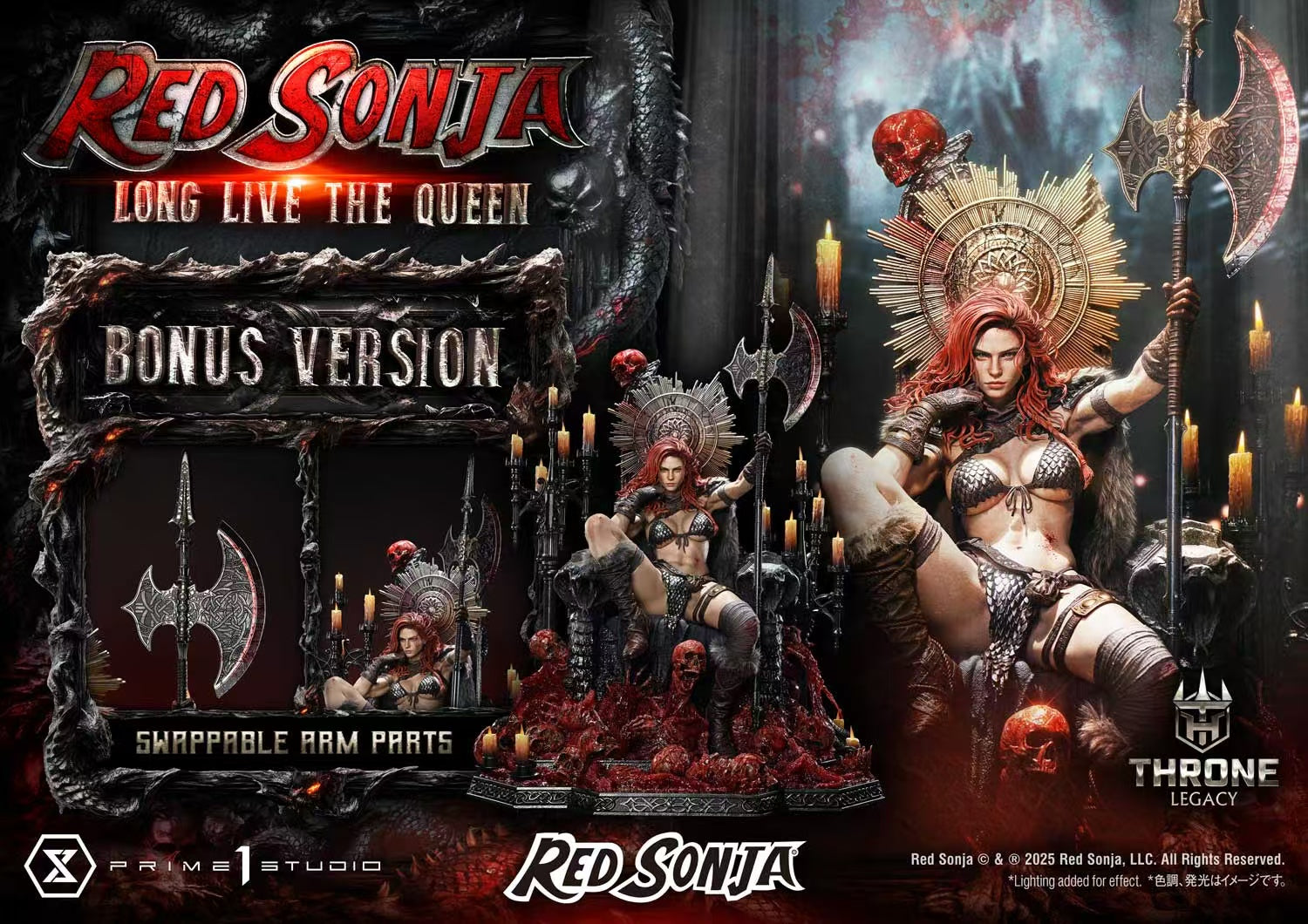 Marvel Prime 1 Studio Throne Legacy Red Sonja Long Live the Queen