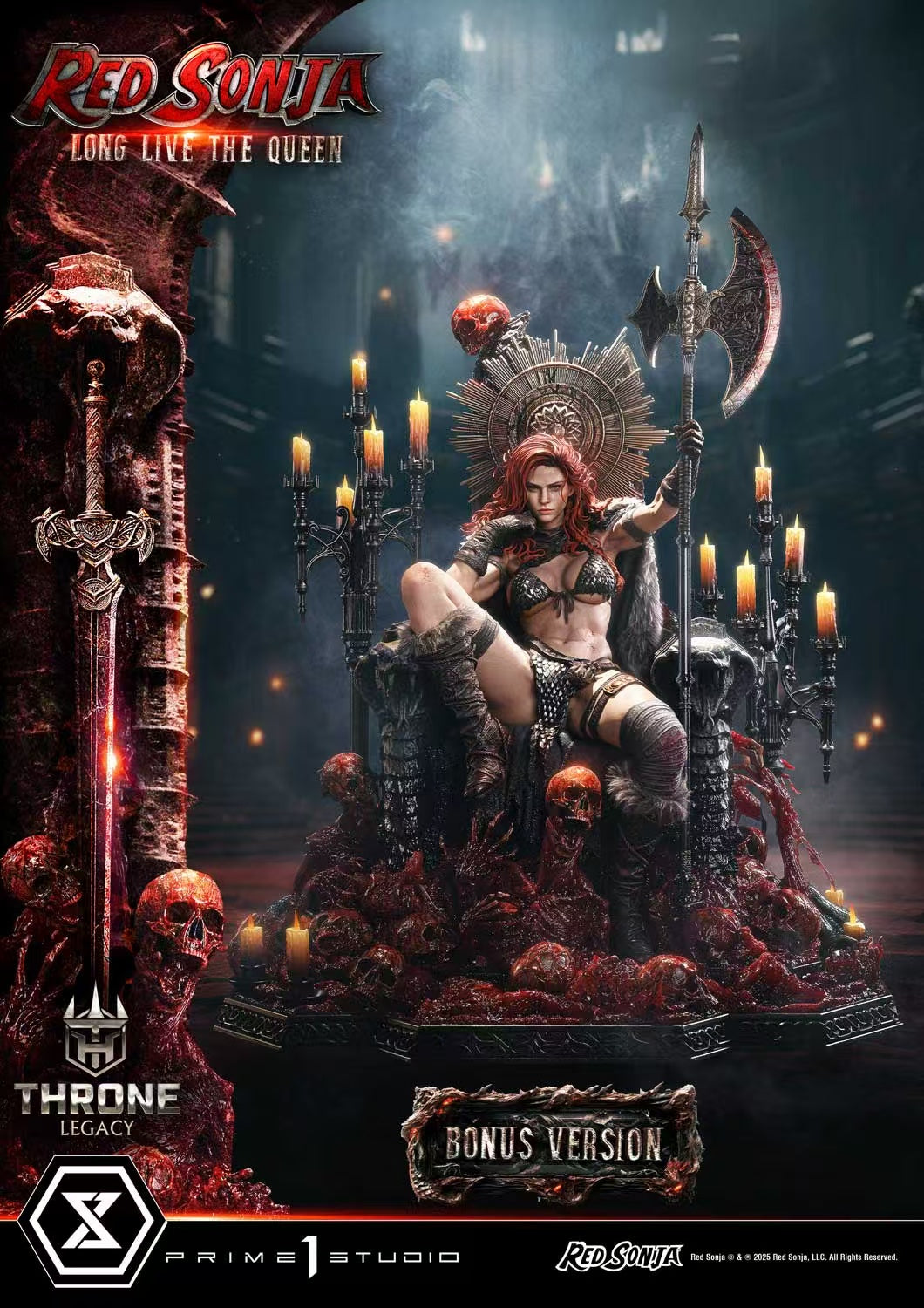 Marvel Prime 1 Studio Throne Legacy Red Sonja Long Live the Queen