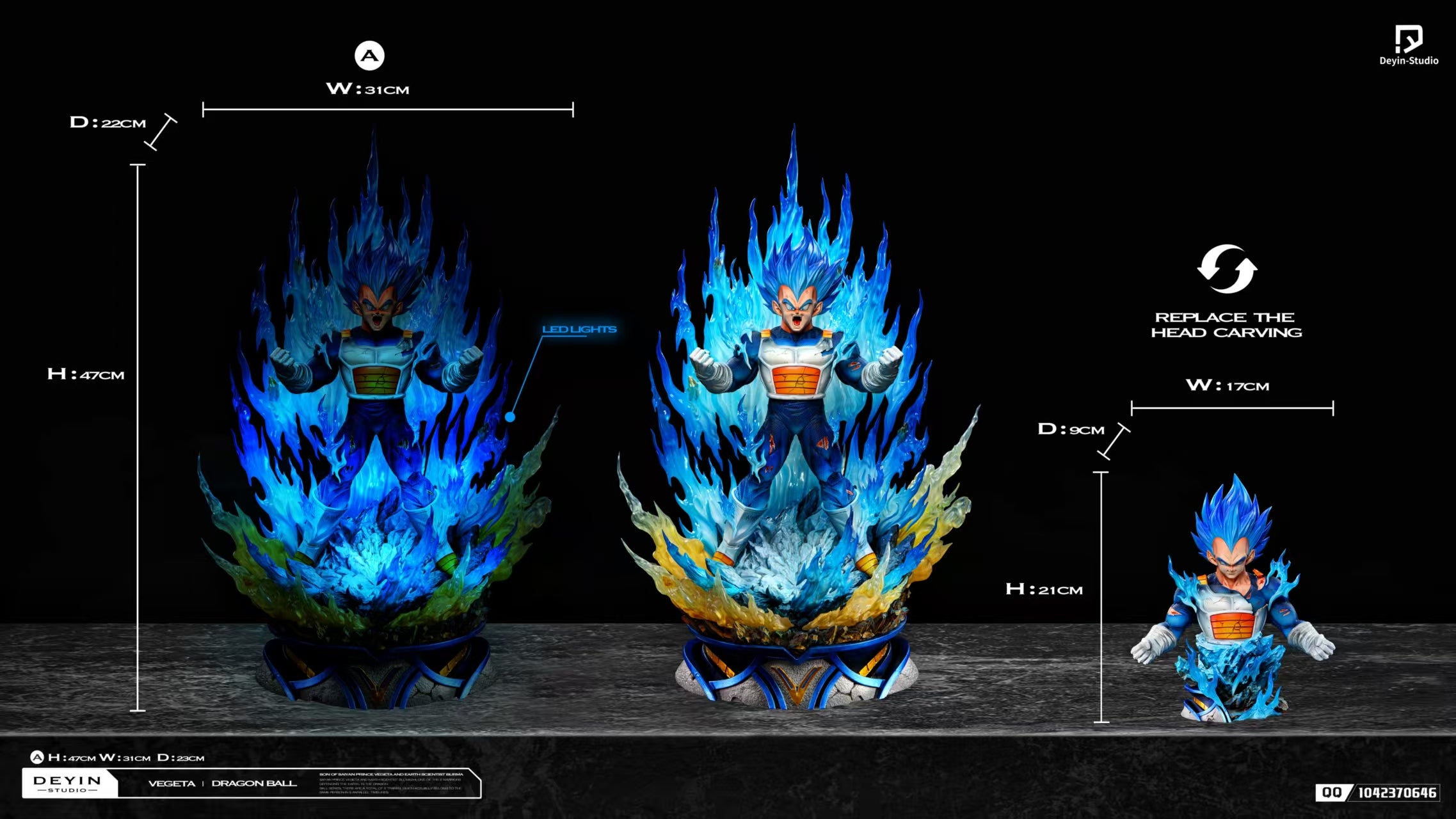 Dragon Ball Deyin Studio Vegeta Deep Blue – ClubHouse Statues