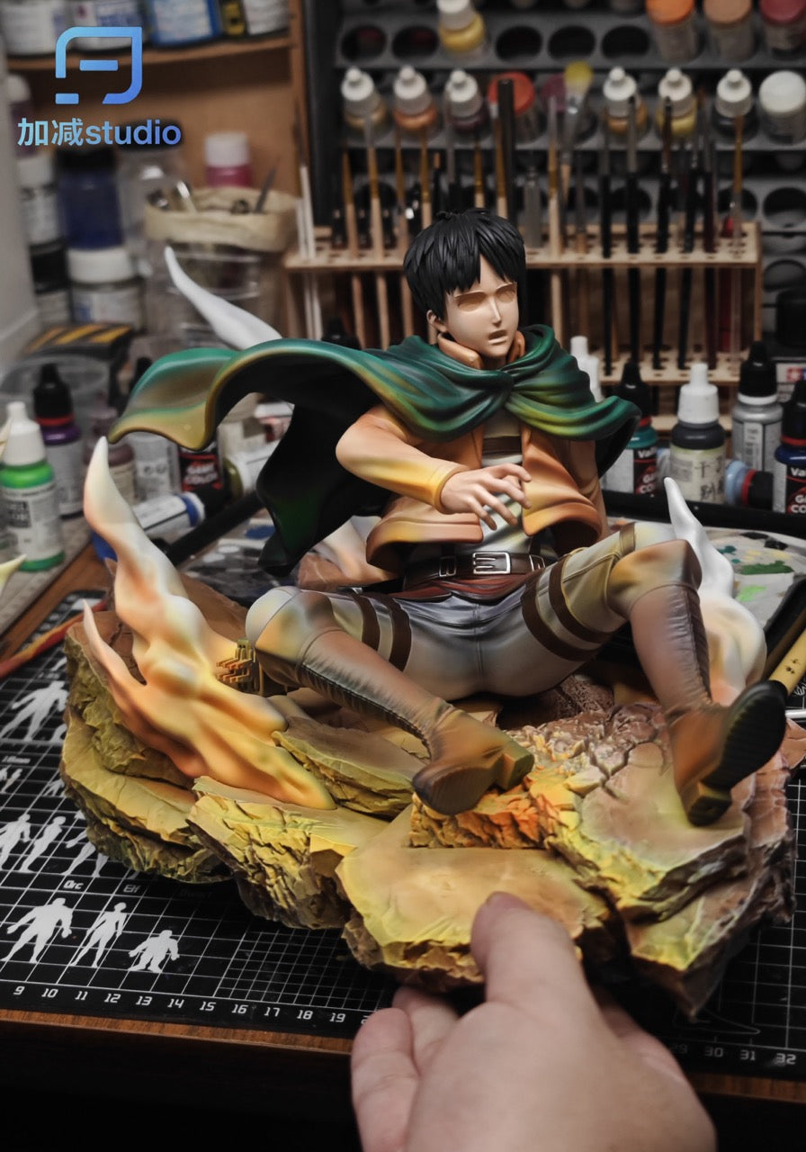 Attack on Titan JiaJian Studio Reiner Braun x Bertholdt Hoover x Eren Jaeger Resin Statue