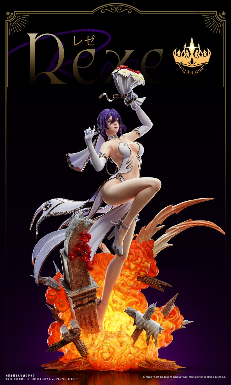Chainsaw Man King Art Studio Wedding Dress Reze Resin Statue