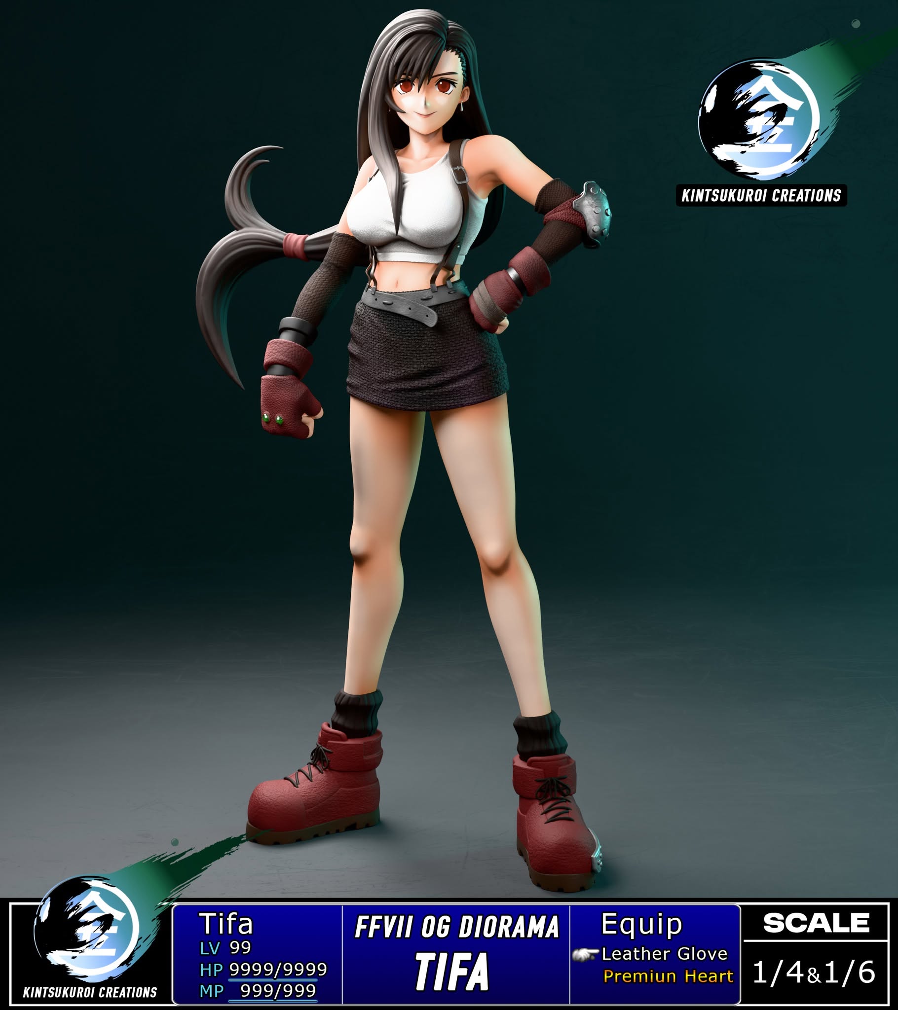 Final Fantasy VII Kintsukuroi Creations Full Team Diorama