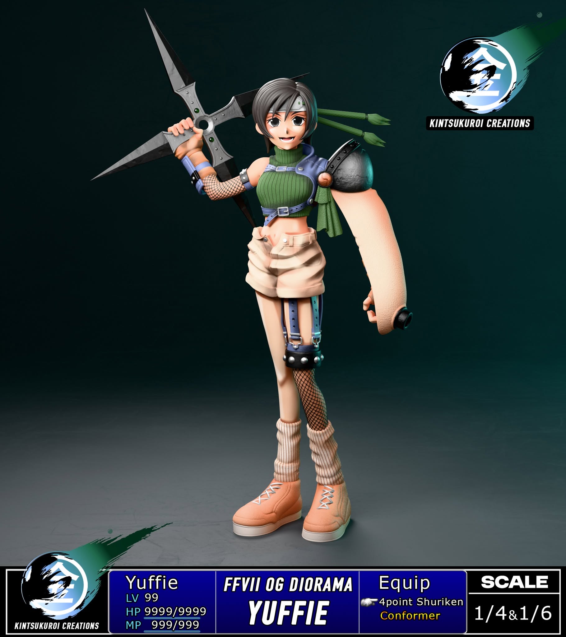 Final Fantasy VII Kintsukuroi Creations Full Team Diorama