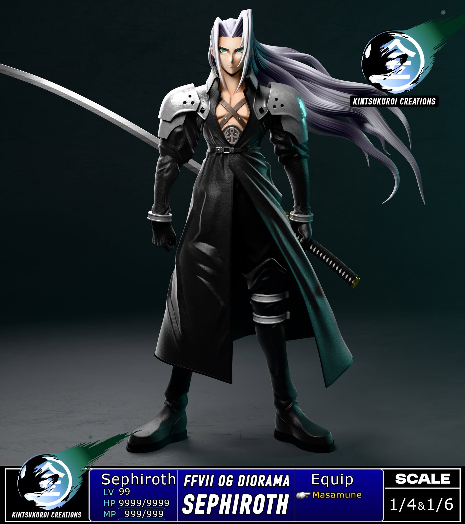 Final Fantasy VII Kintsukuroi Creations Full Team Diorama