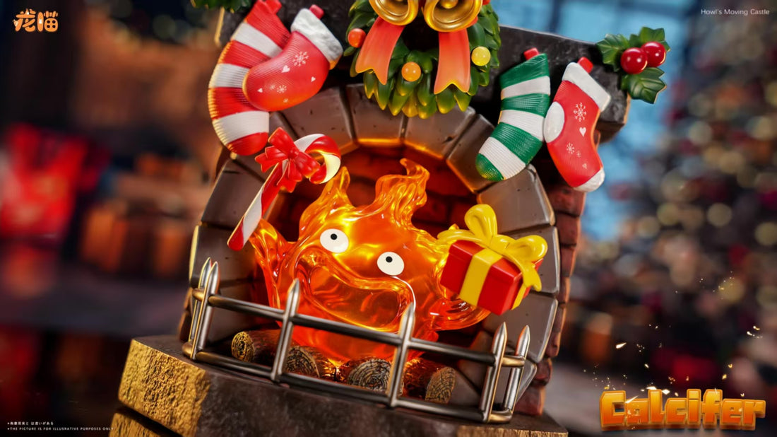 Howls Moving LongMiao Studio Christmas Calcifer Resin Statu